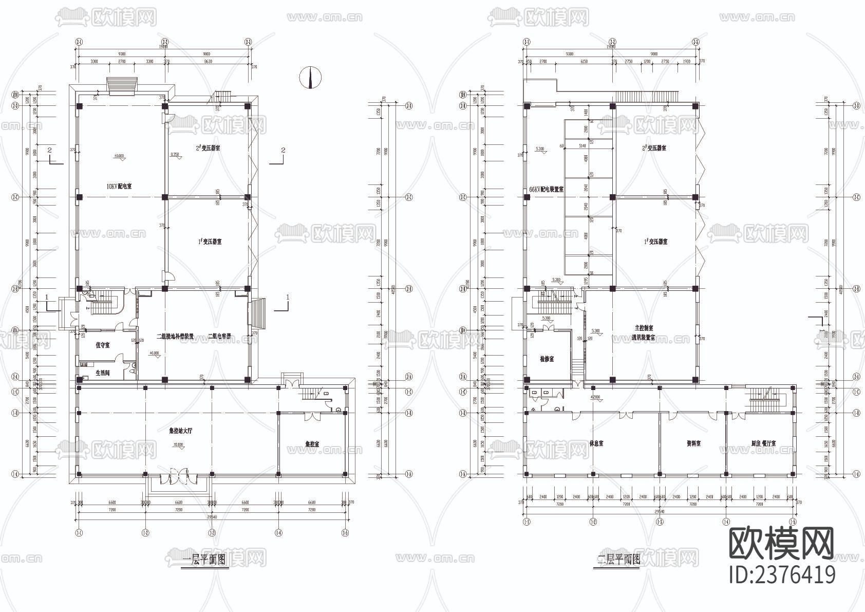 变电站CAD施工图下载（渲染图4）
