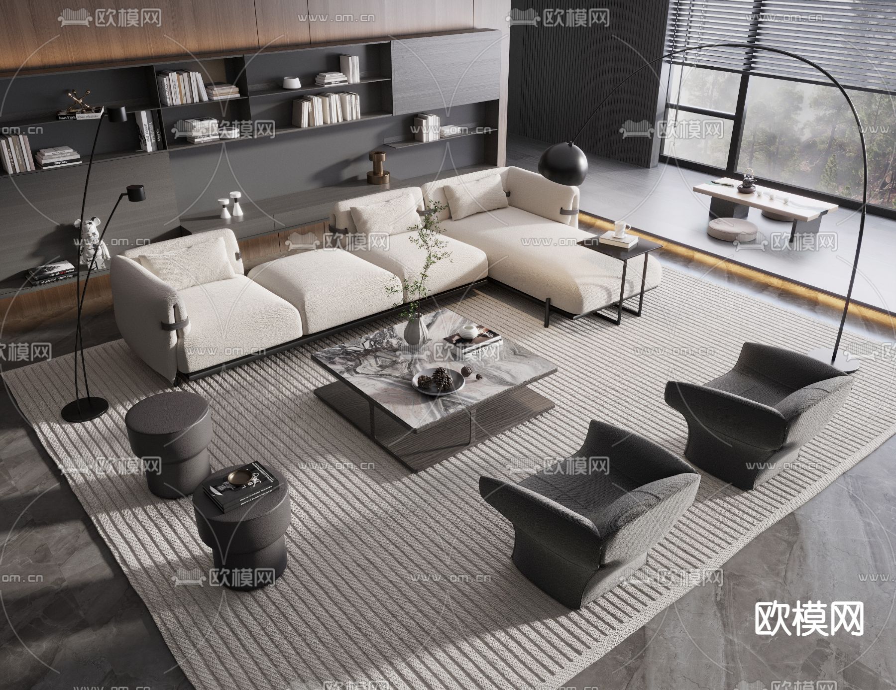 Morsos 转角组合沙发3d模型下载