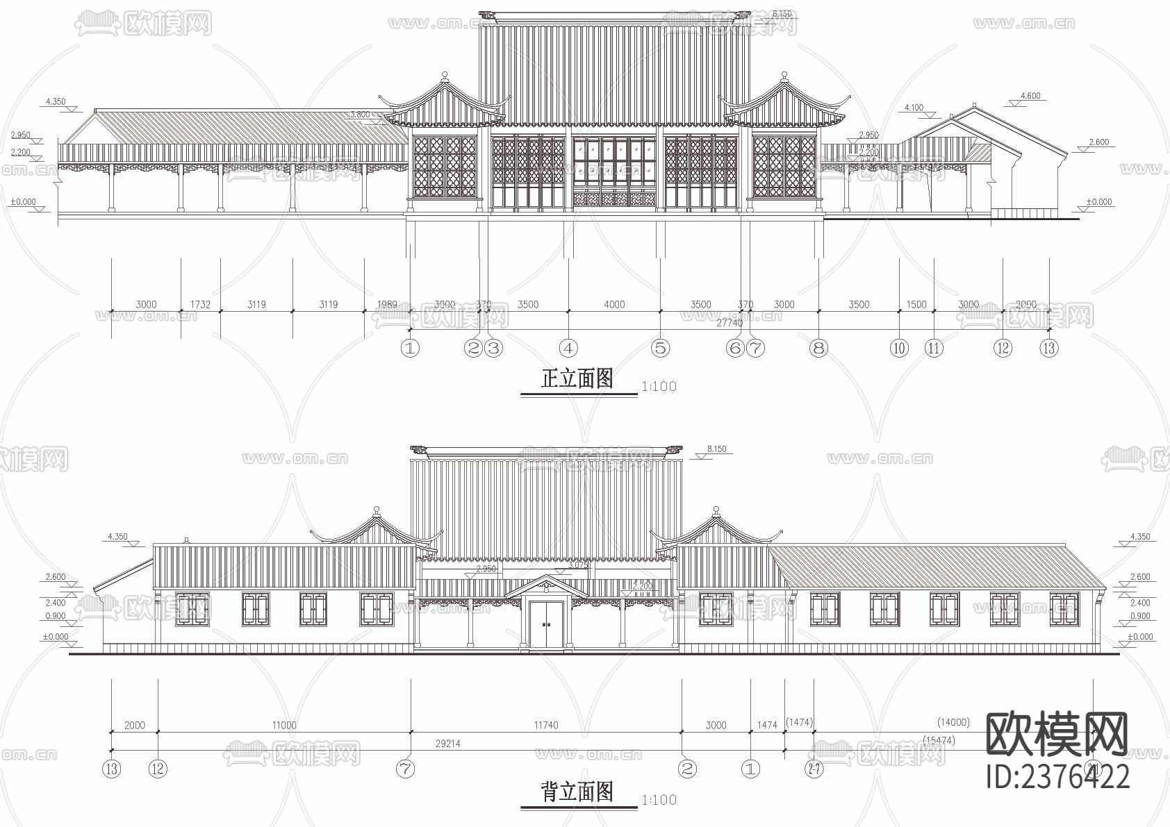生态园垂钓休息区CAD施工图下载（渲染图2）