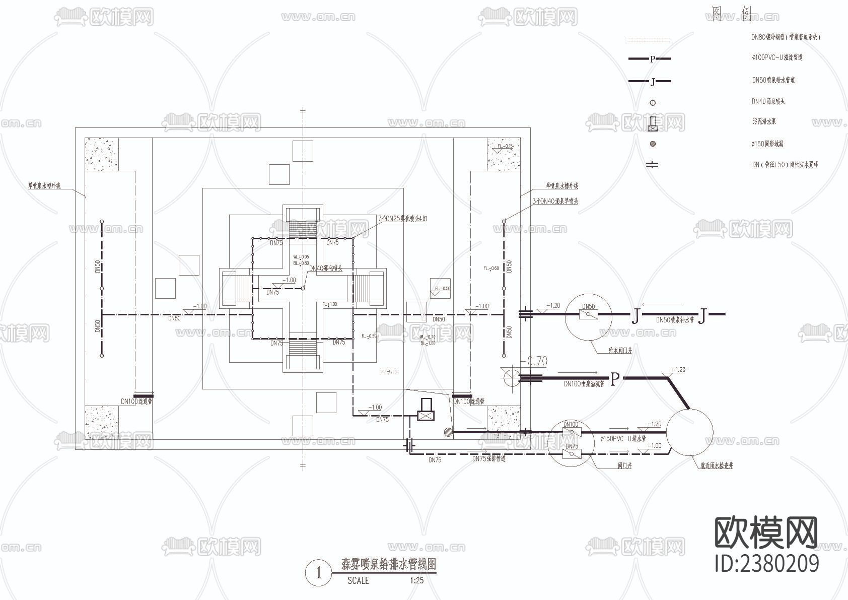 特色水景CAD施工图下载（渲染图1）