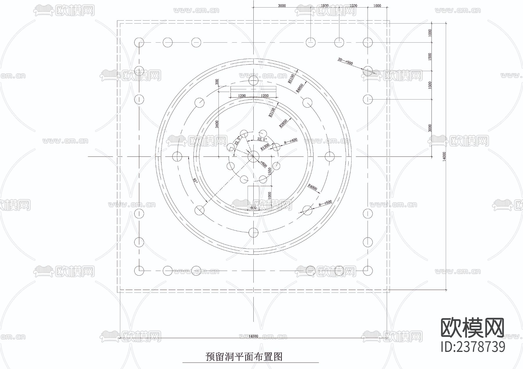 旱喷泉水池详图节点大样下载（渲染图1）