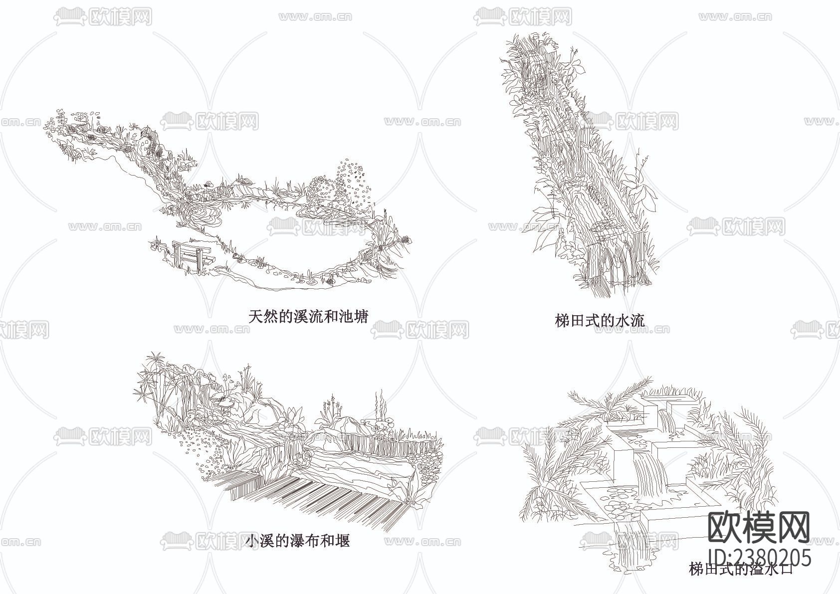 水景CAD施工图下载（渲染图1）