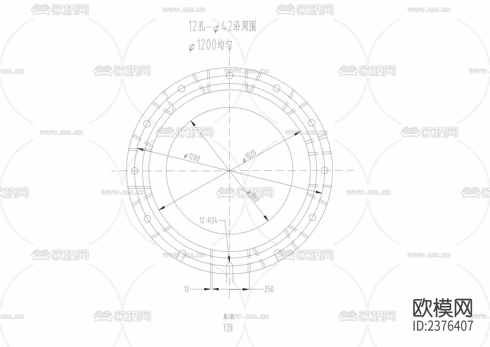 板式精馏塔装CAD节点大样下载（渲染图2）