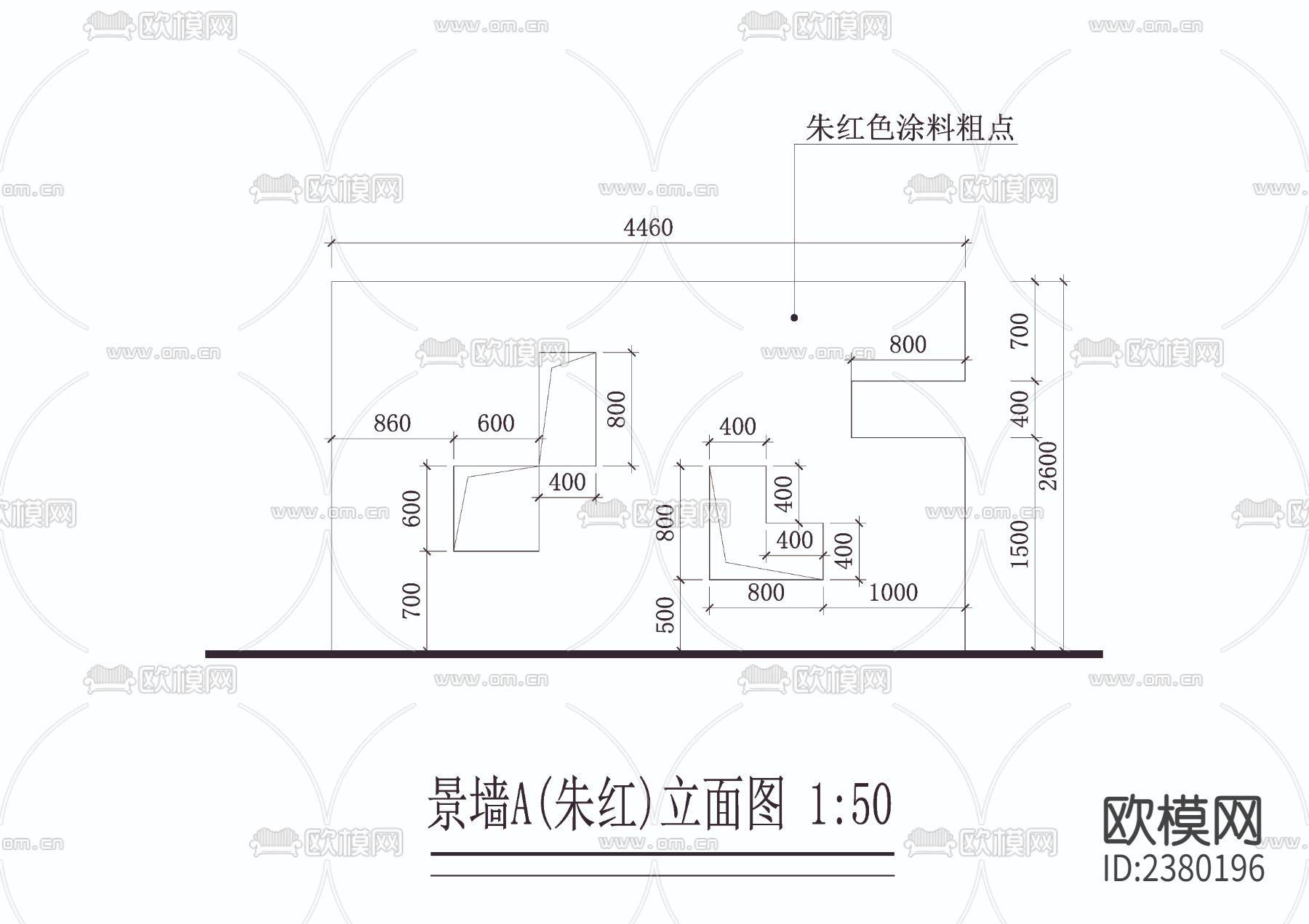 各种景墙CAD施工图下载（渲染图1）