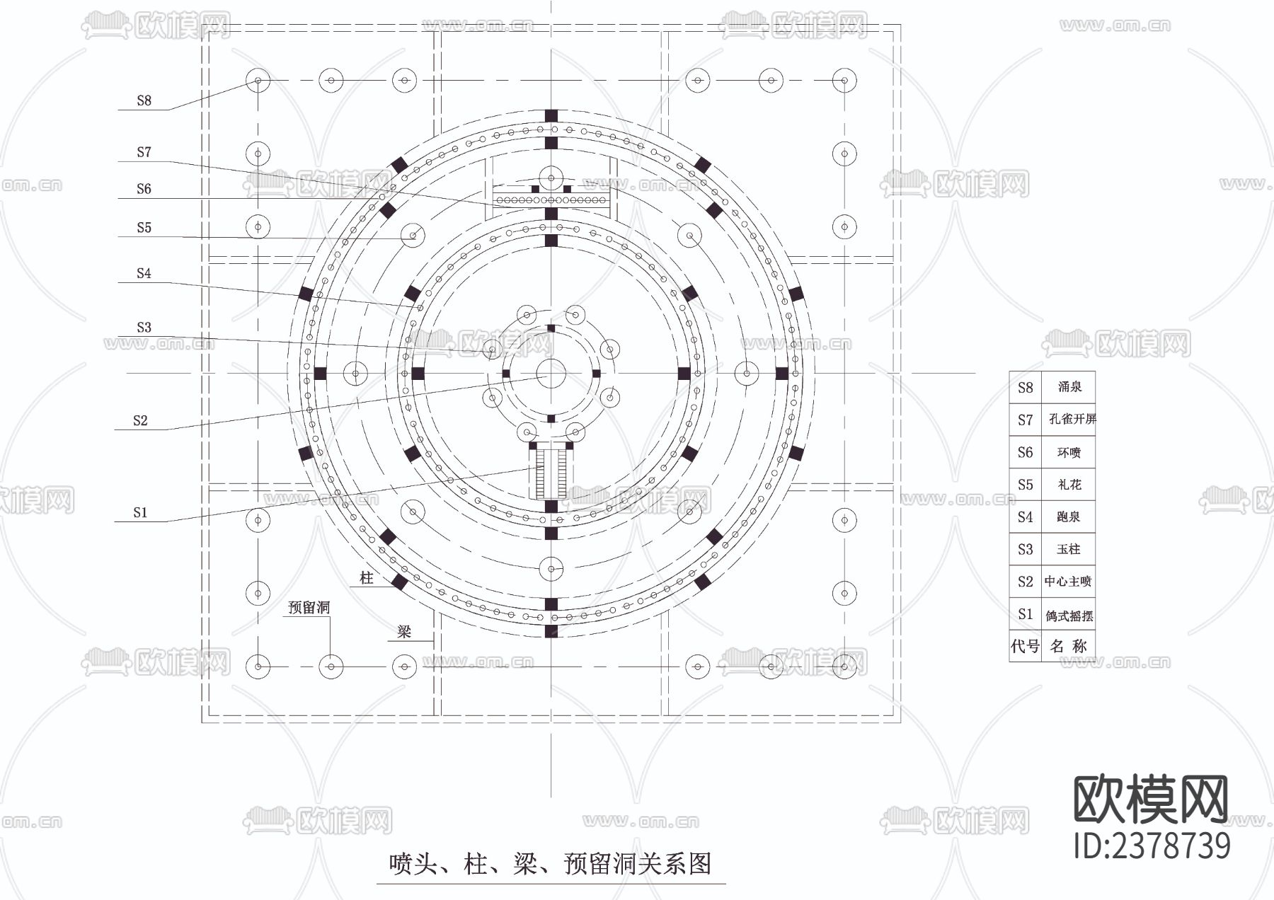 旱喷泉水池详图节点大样下载（渲染图3）