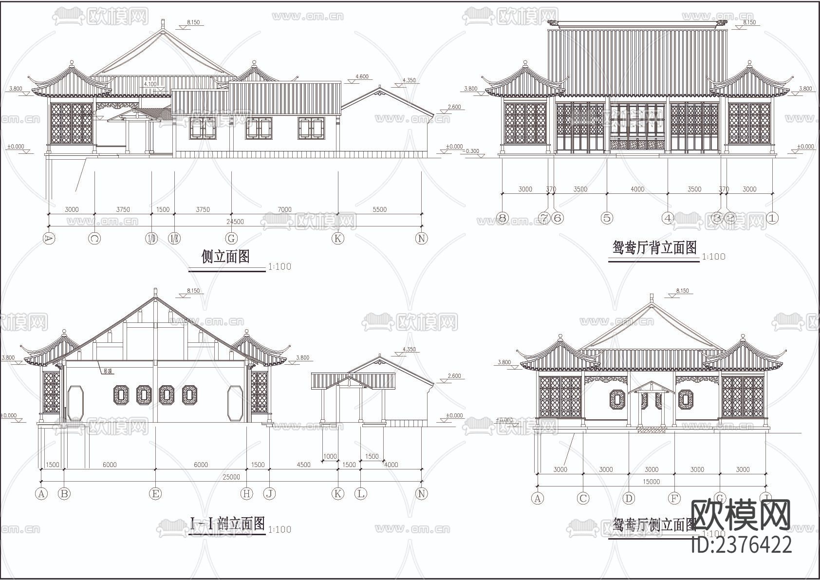 生态园垂钓休息区CAD施工图下载（渲染图4）