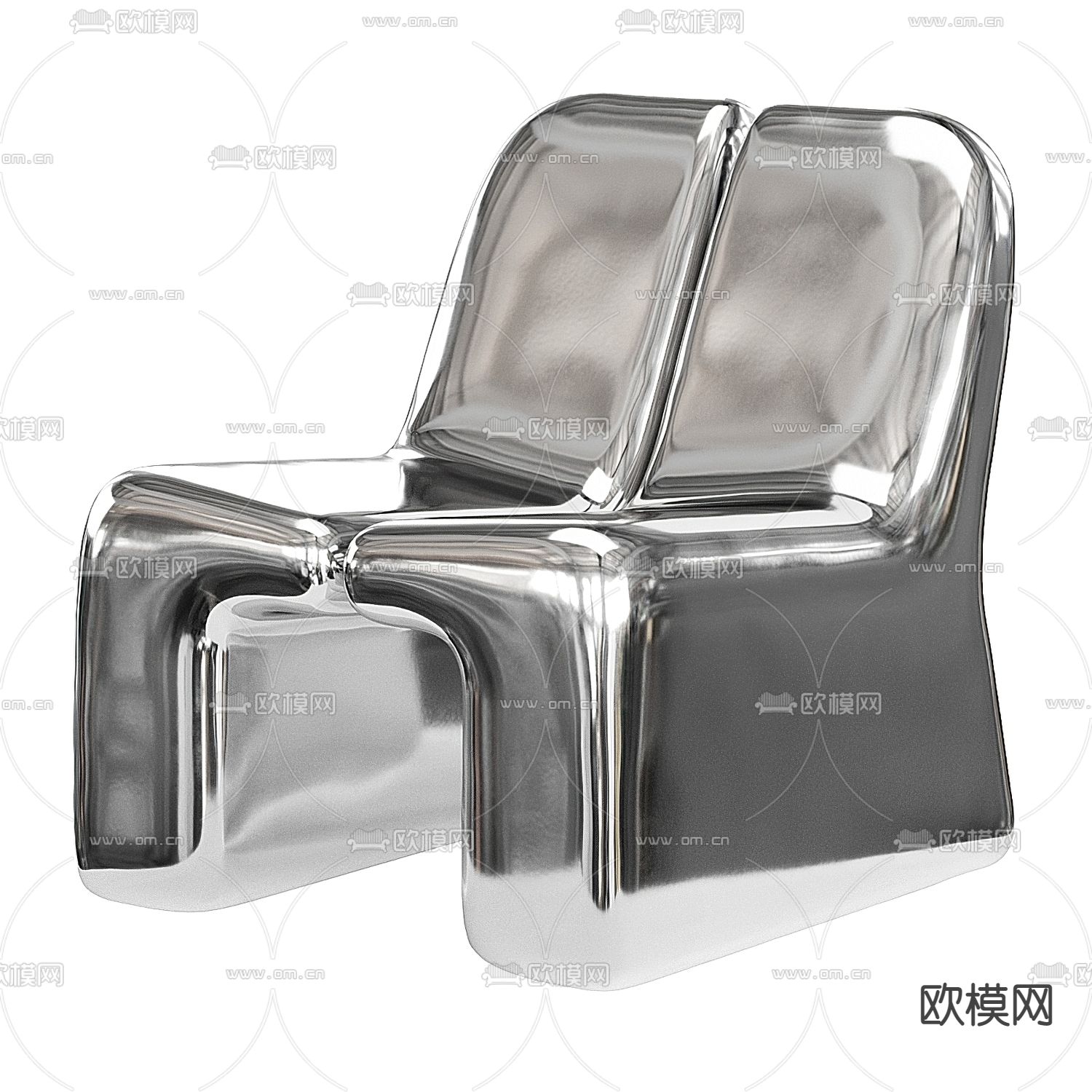 B&B Italia 休闲椅 扶手椅3d模型下载（渲染图3）