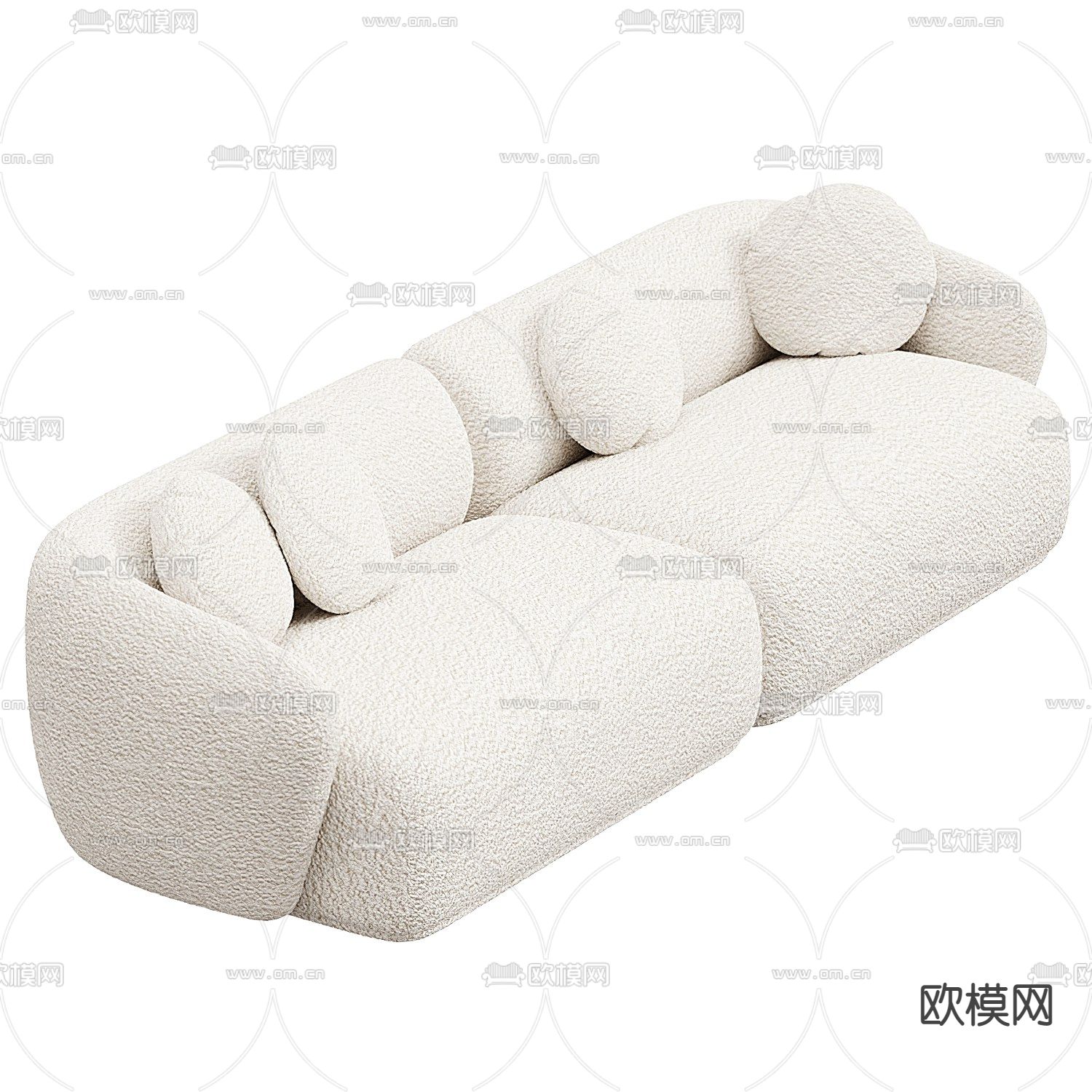 Arflex 双人沙发 软体沙发3d模型下载（渲染图2）