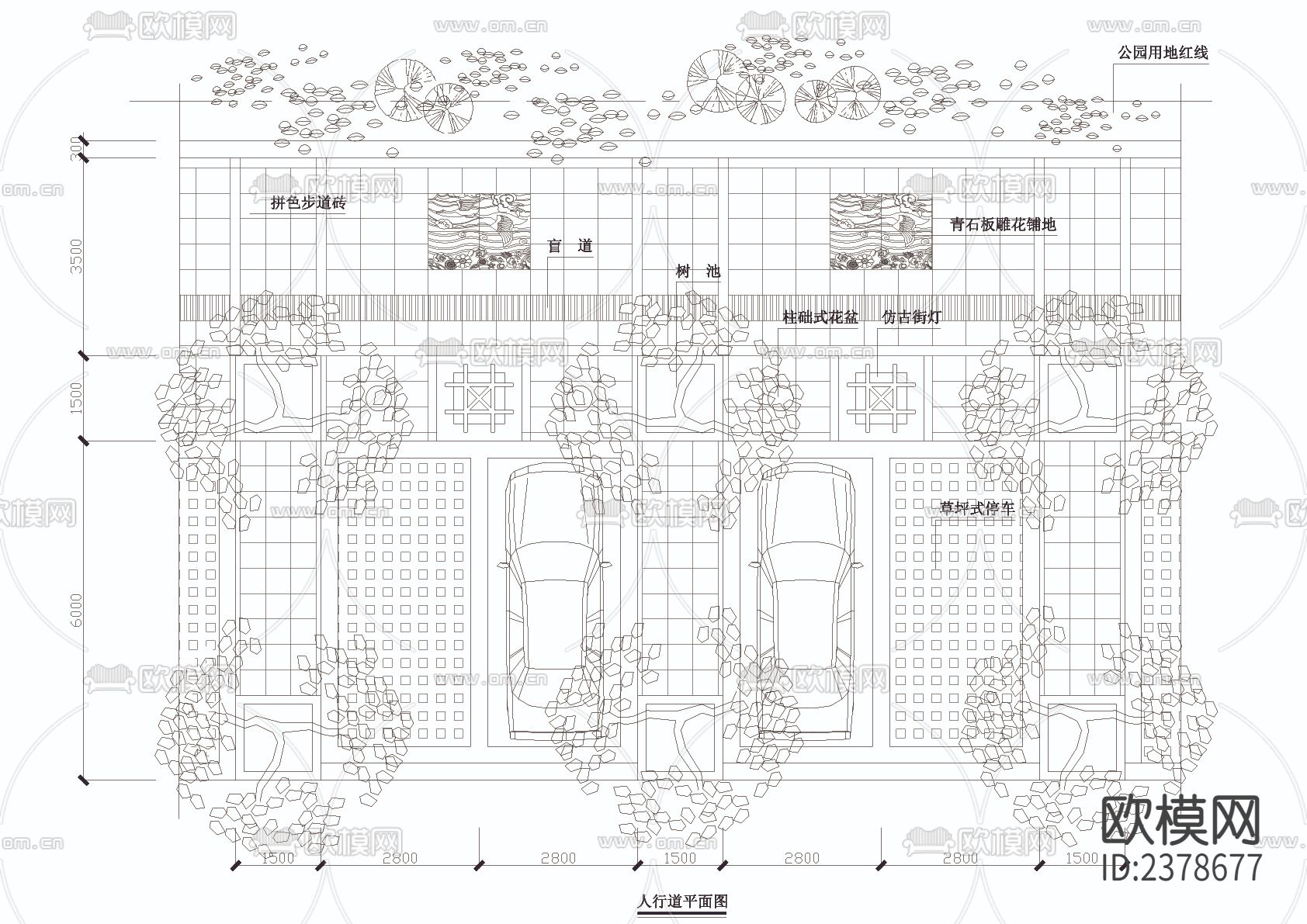 滨河栏杆凉亭象棋广场CAD施工图下载（渲染图4）