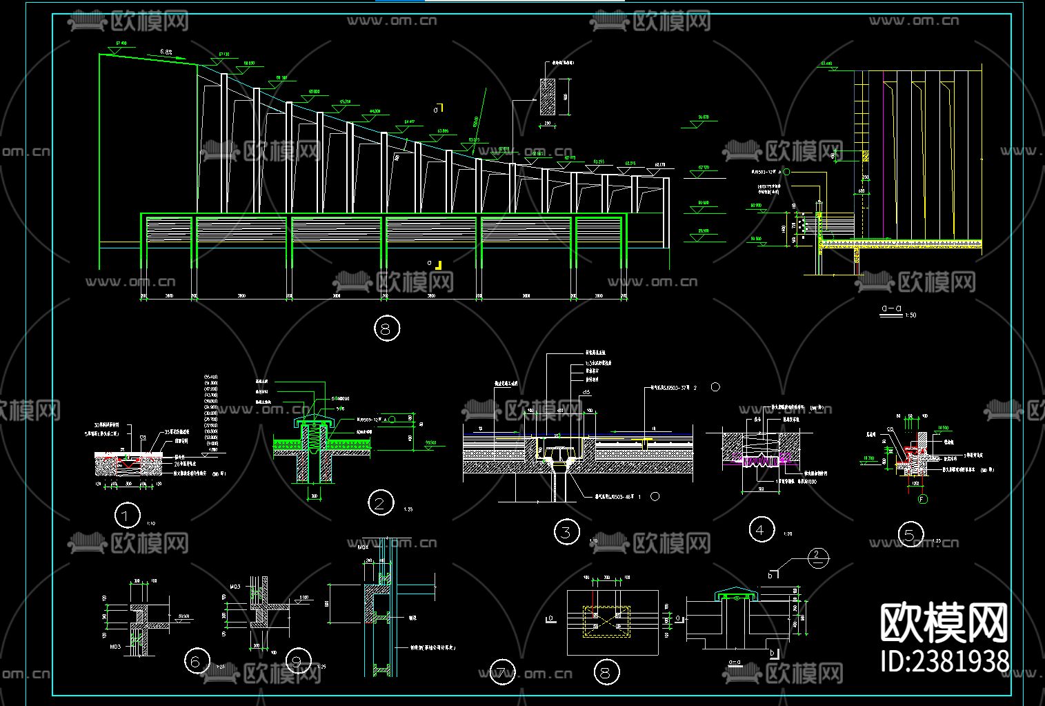 大型酒店建筑CAD施工图下载（渲染图2）