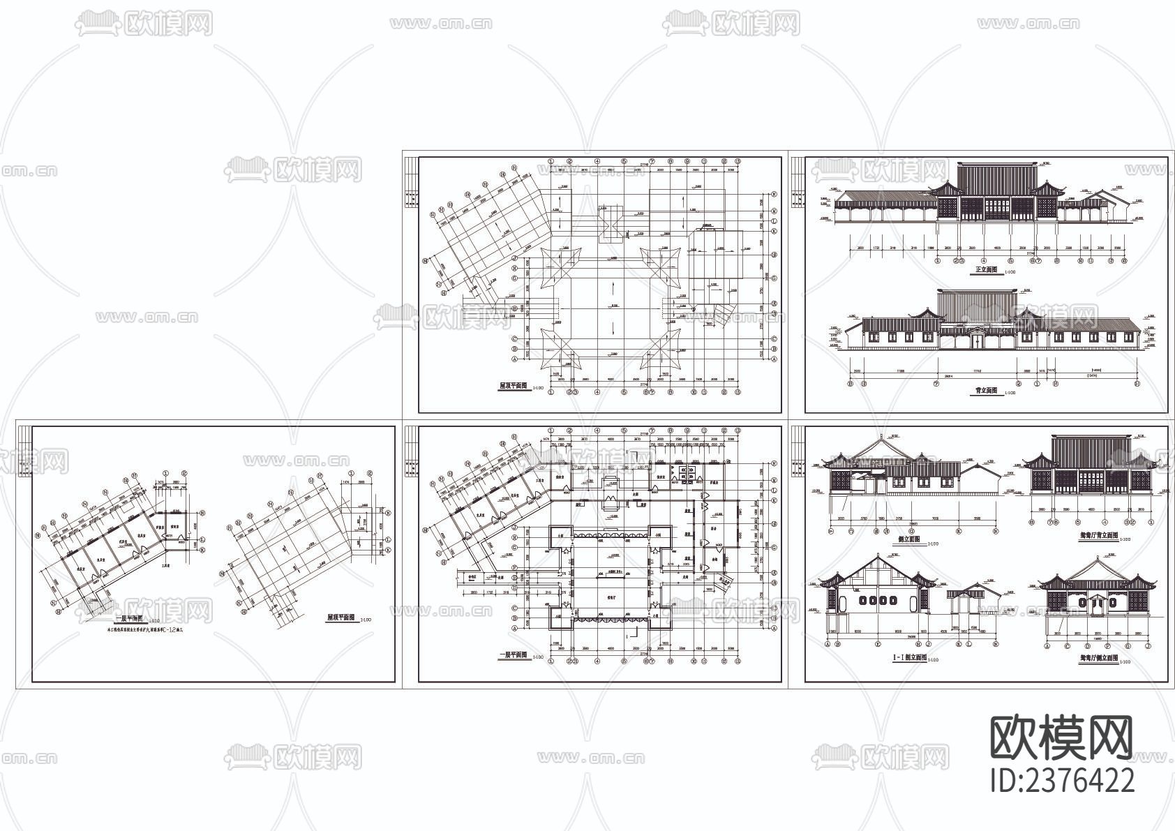 生态园垂钓休息区CAD施工图下载（渲染图1）