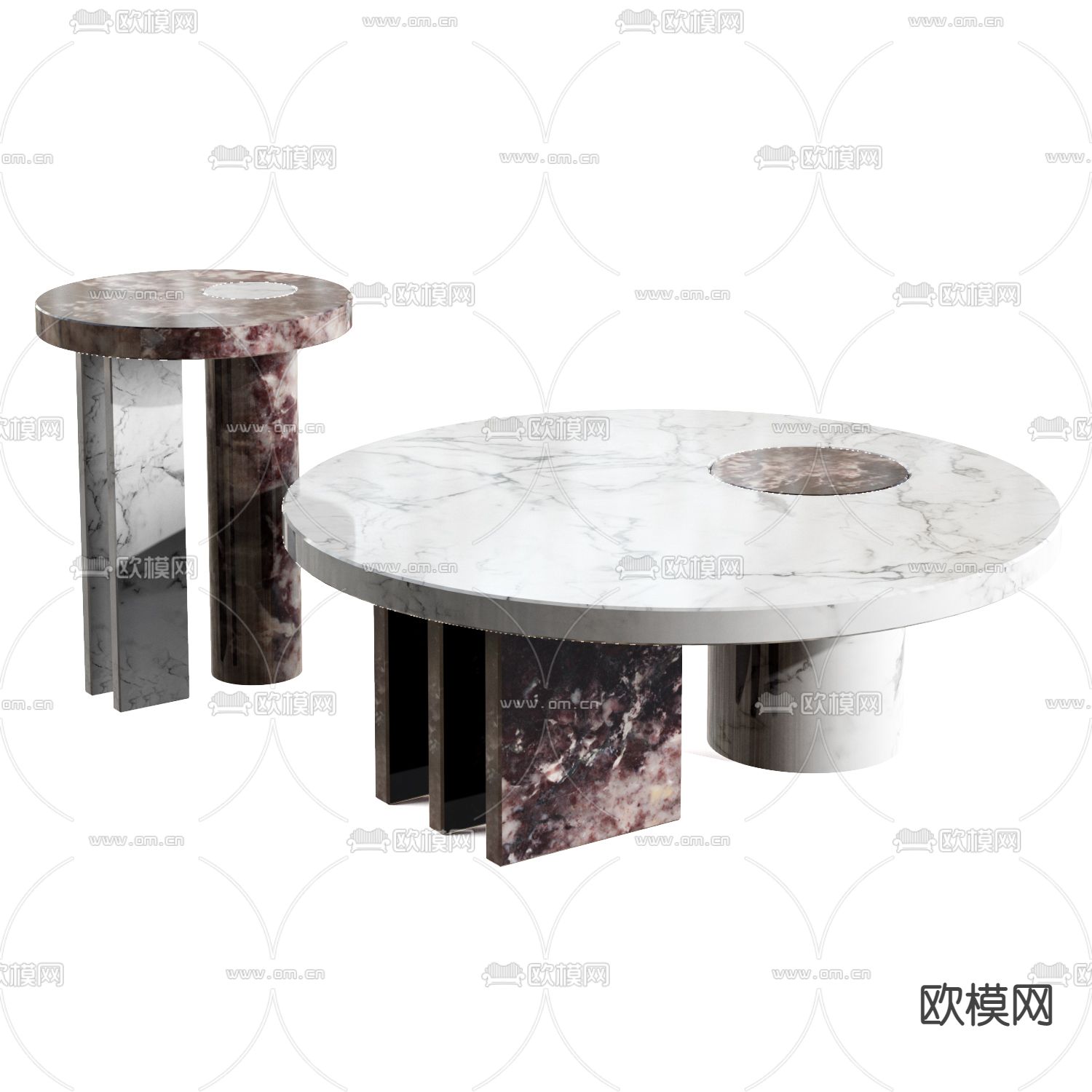 Baxter 子母茶几3d模型下载（渲染图3）