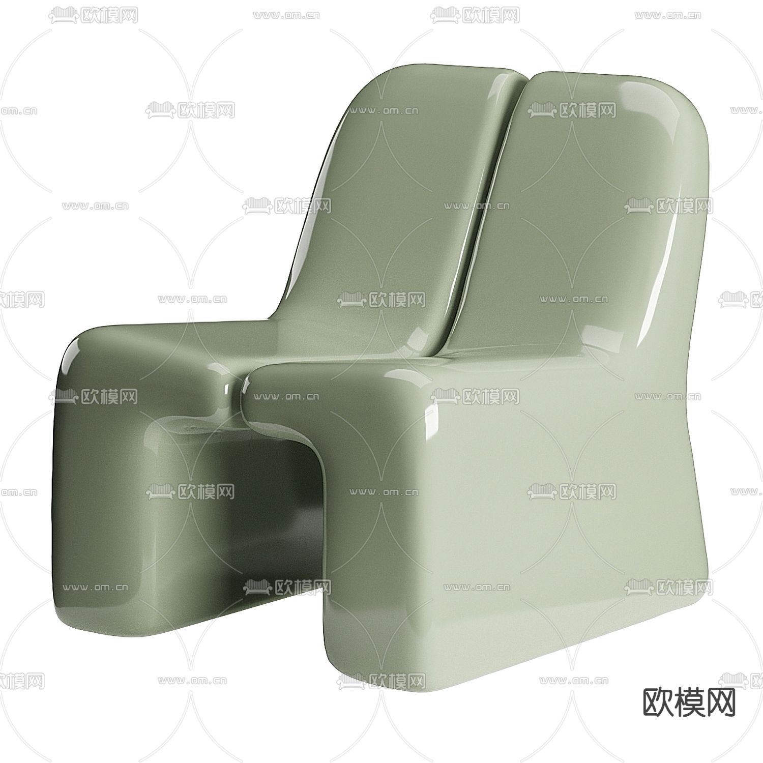 B&B Italia 休闲椅 扶手椅3d模型下载（渲染图2）