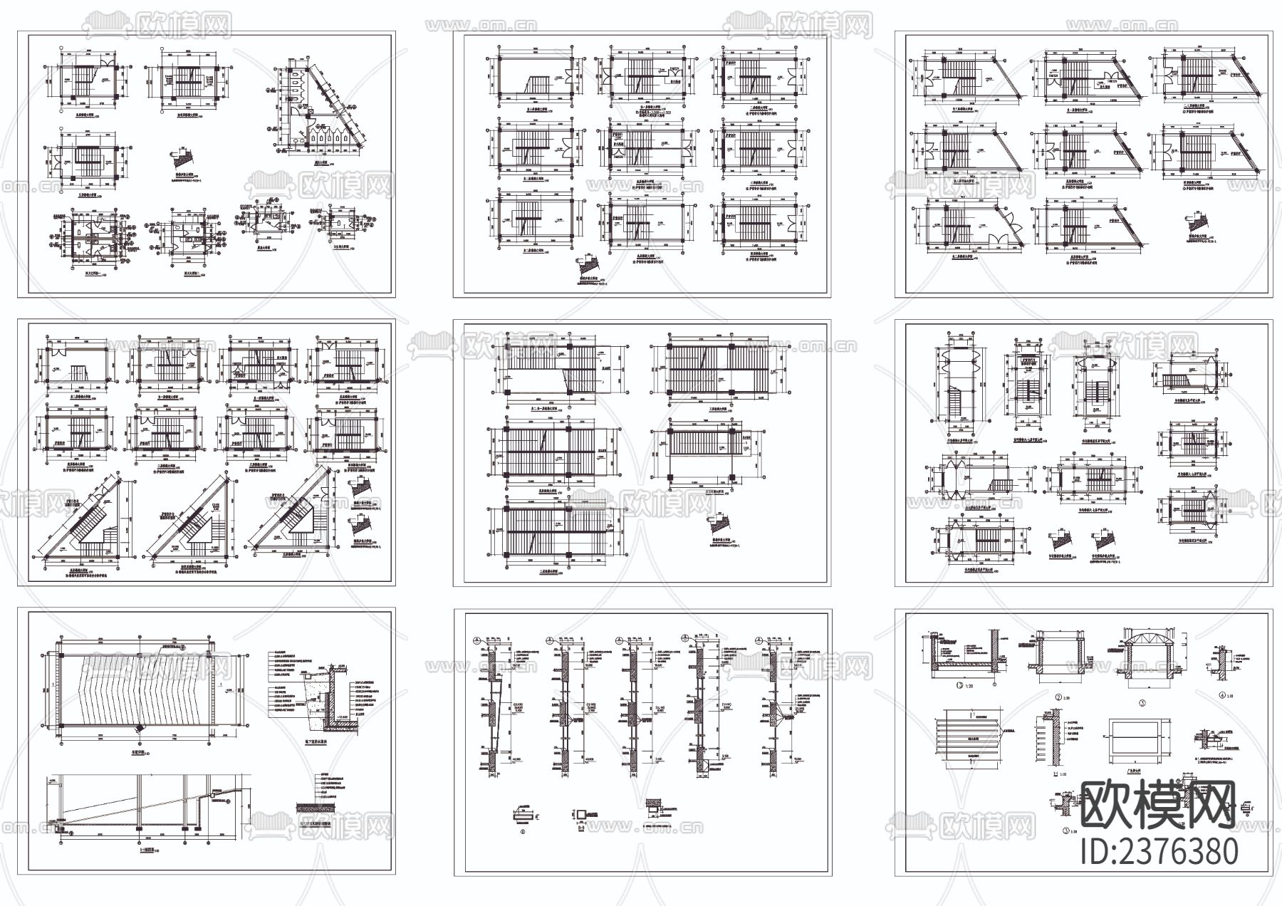 大型农贸市场CAD施工图下载（渲染图5）