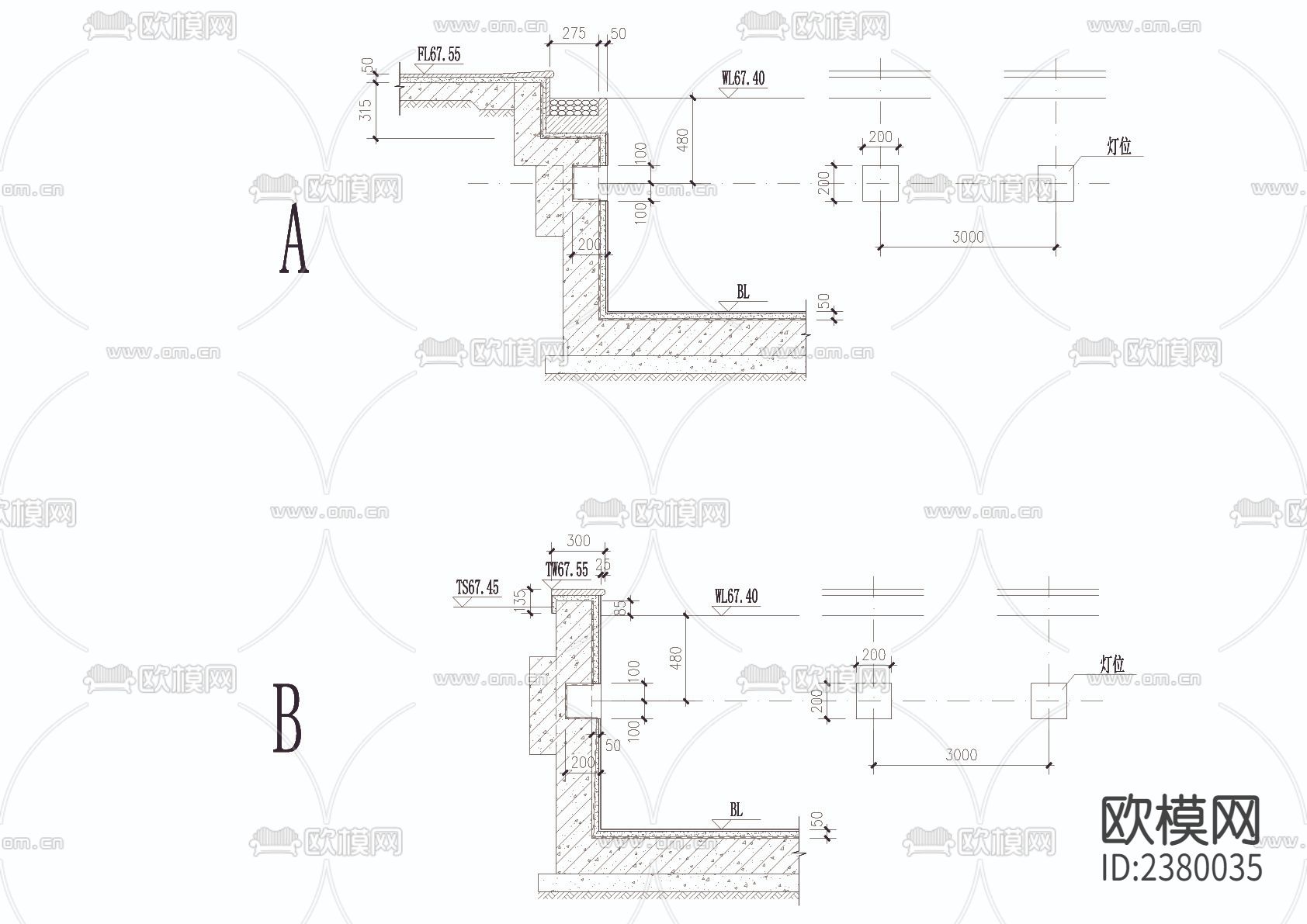水池CAD施工图下载（渲染图2）