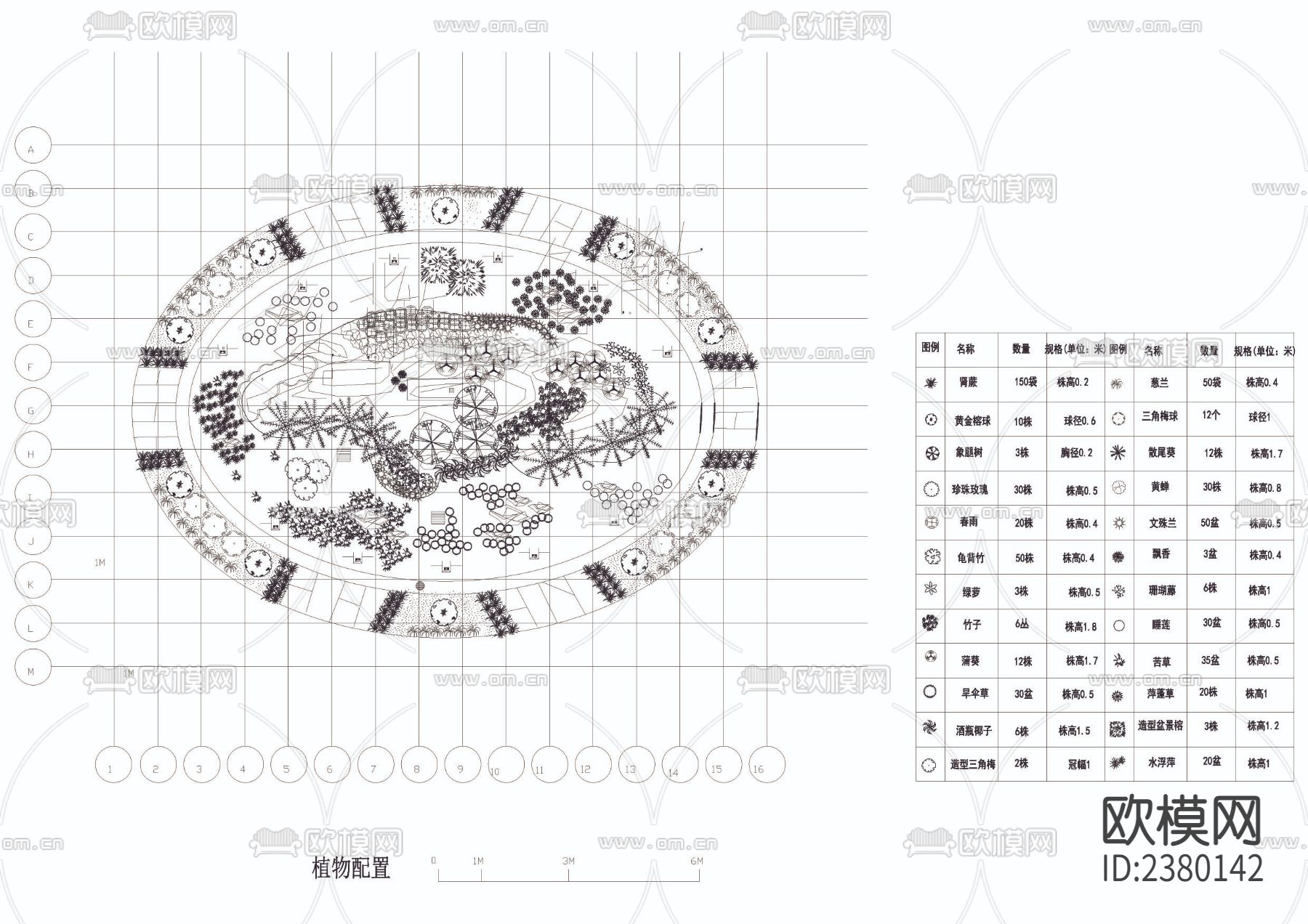 小假山总平立剖面节点大样下载（渲染图5）