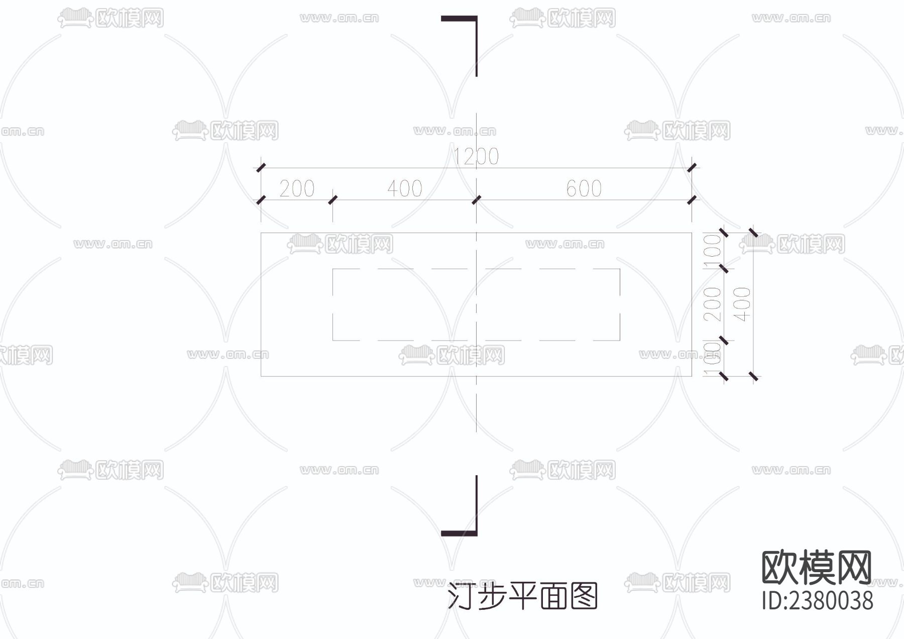 水中汀步CAD施工图下载（渲染图3）