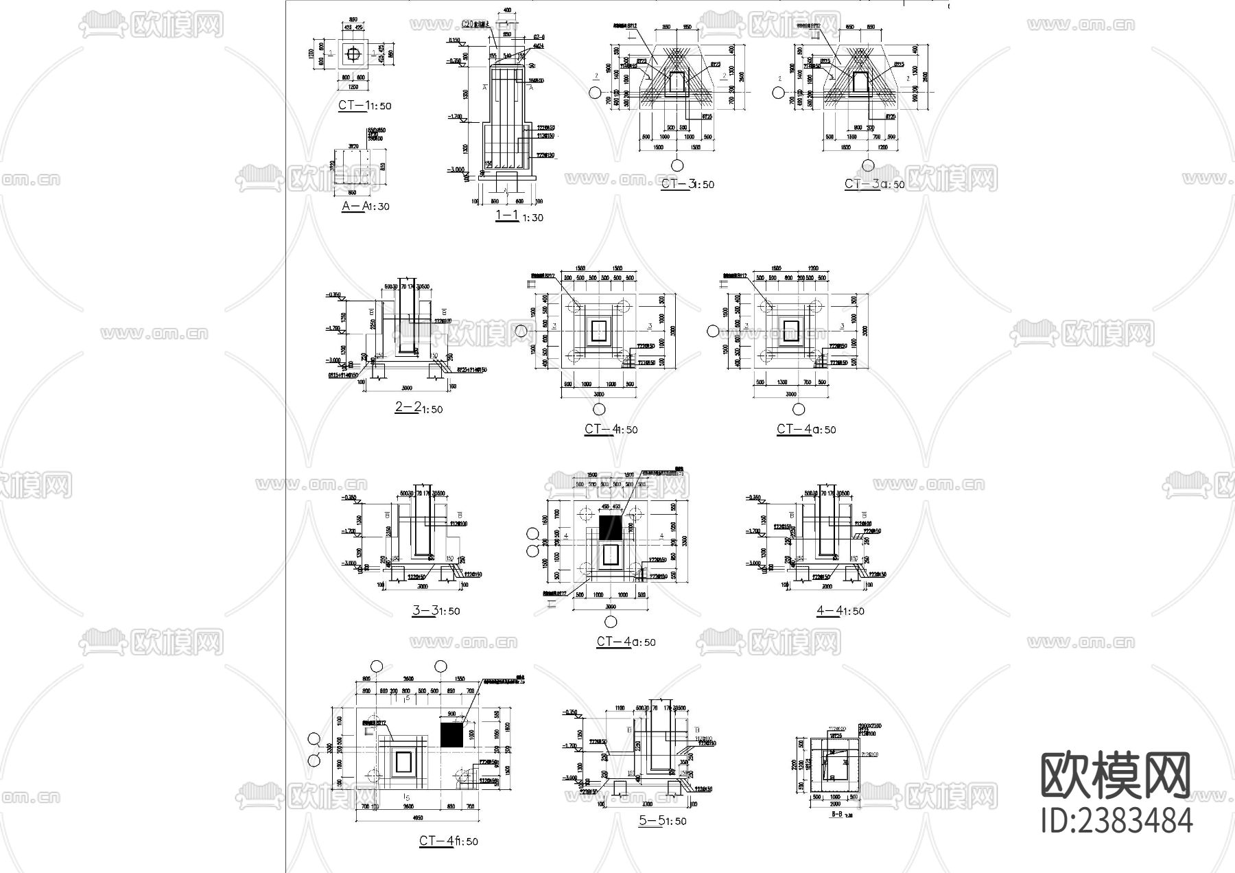 大型厂房结构CAD施工图下载（渲染图4）