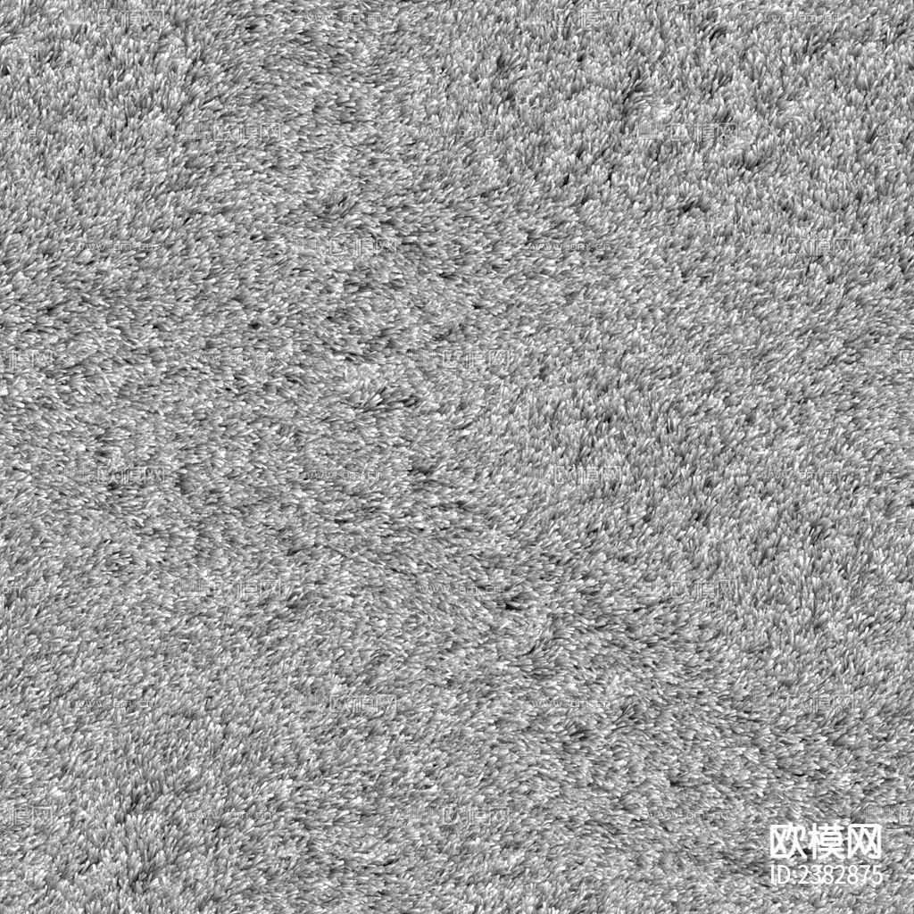 灰色绒毛地毯下载（渲染图1）