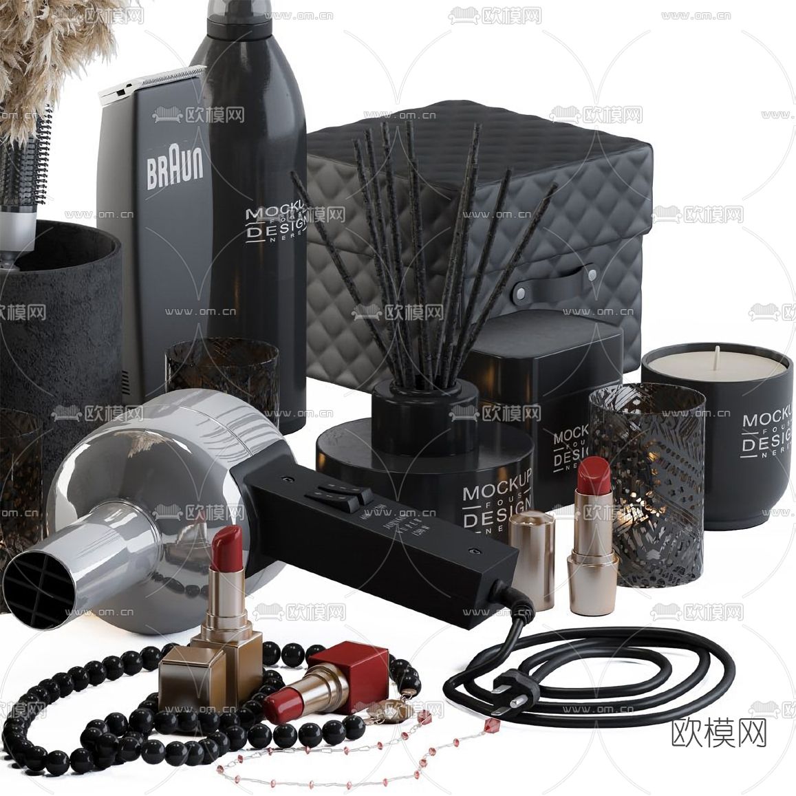 现代洗涤用品3d模型下载（渲染图2）