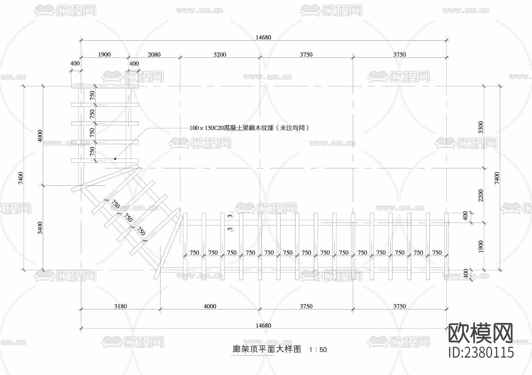 联系长廊节点大样下载（渲染图3）