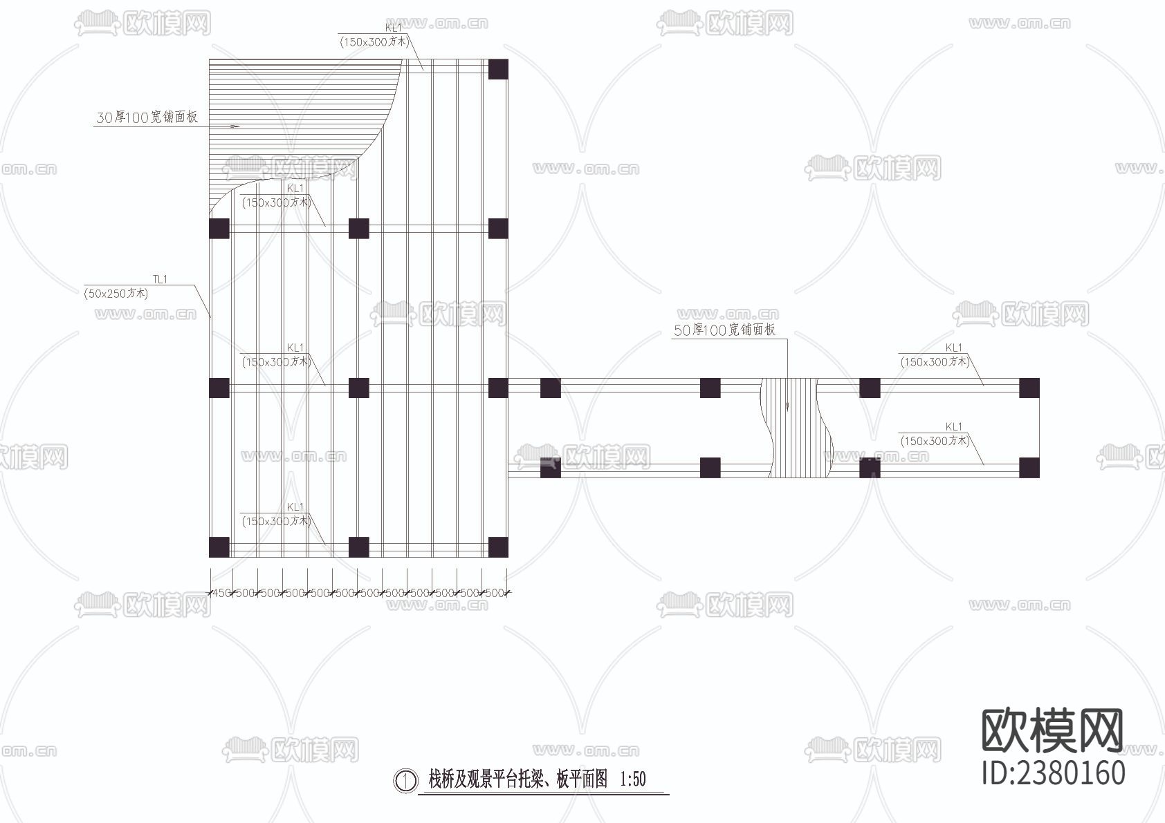 栈桥及观景平台节点大样下载（渲染图4）
