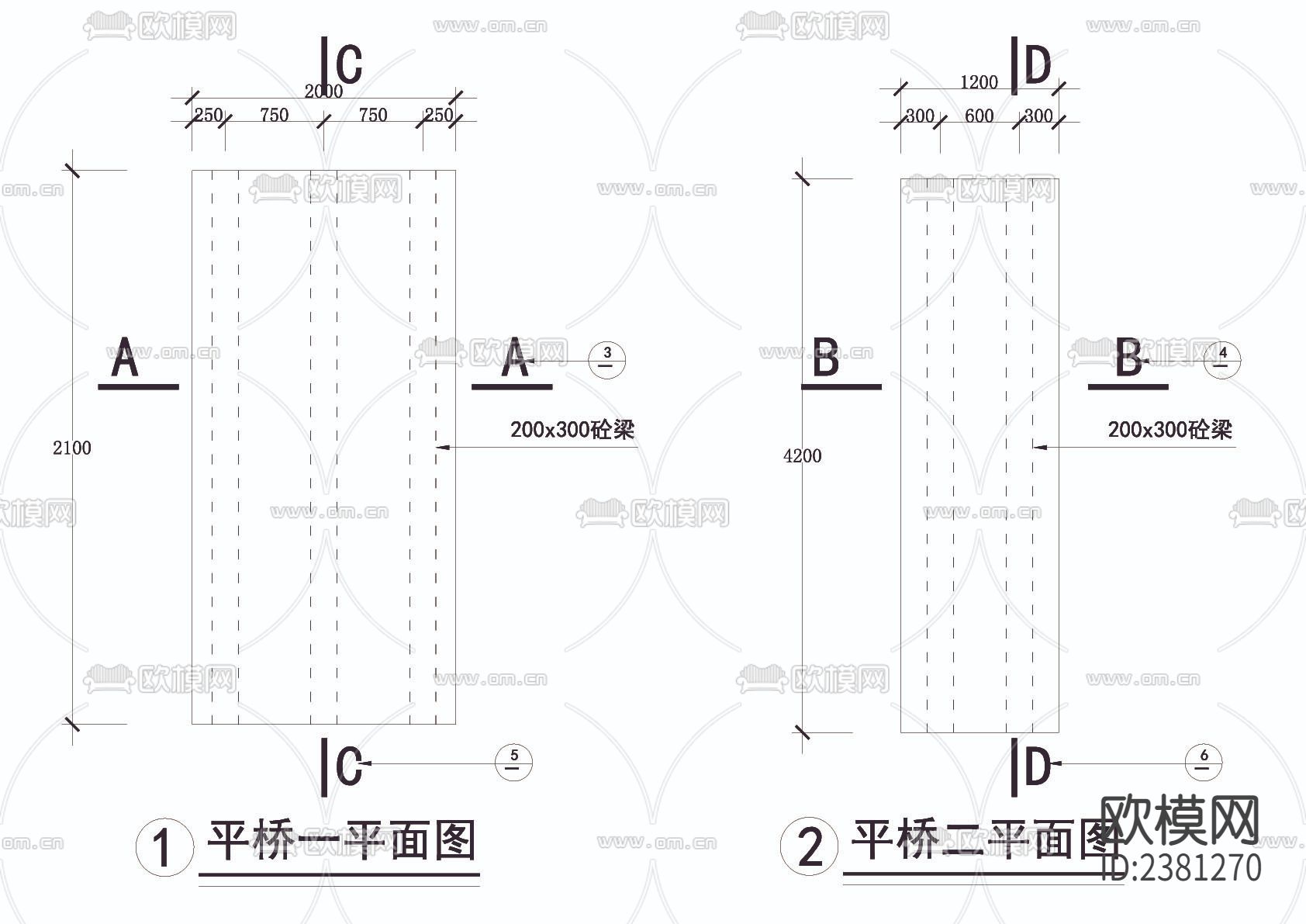 平桥cad大样图下载（渲染图3）