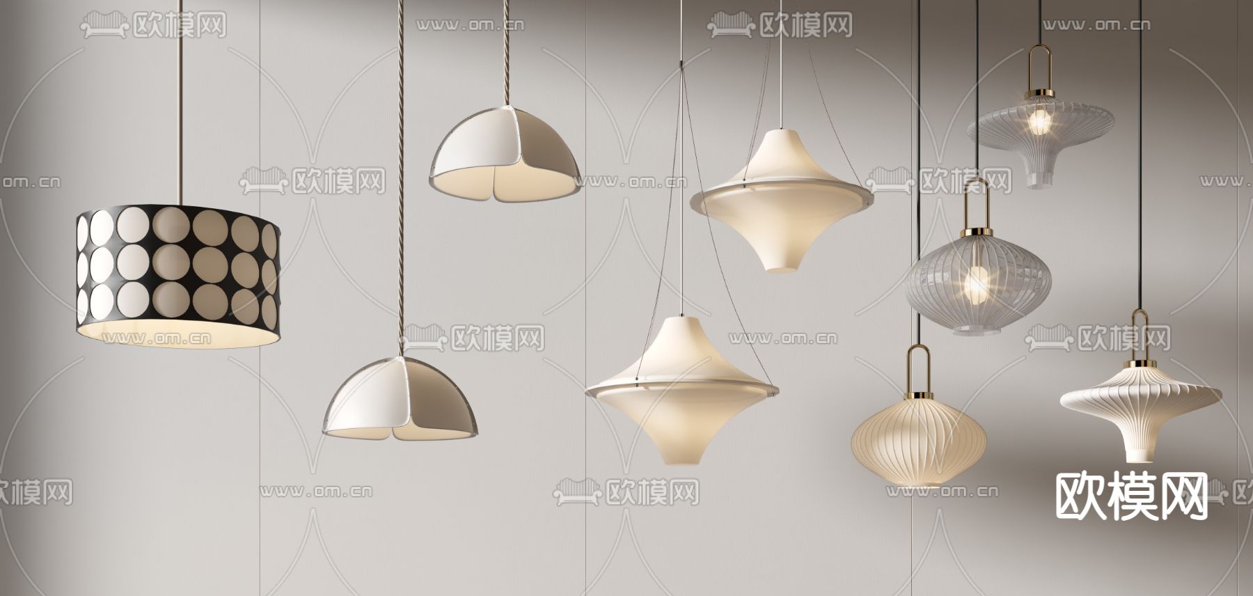 北欧小吊灯3d模型下载