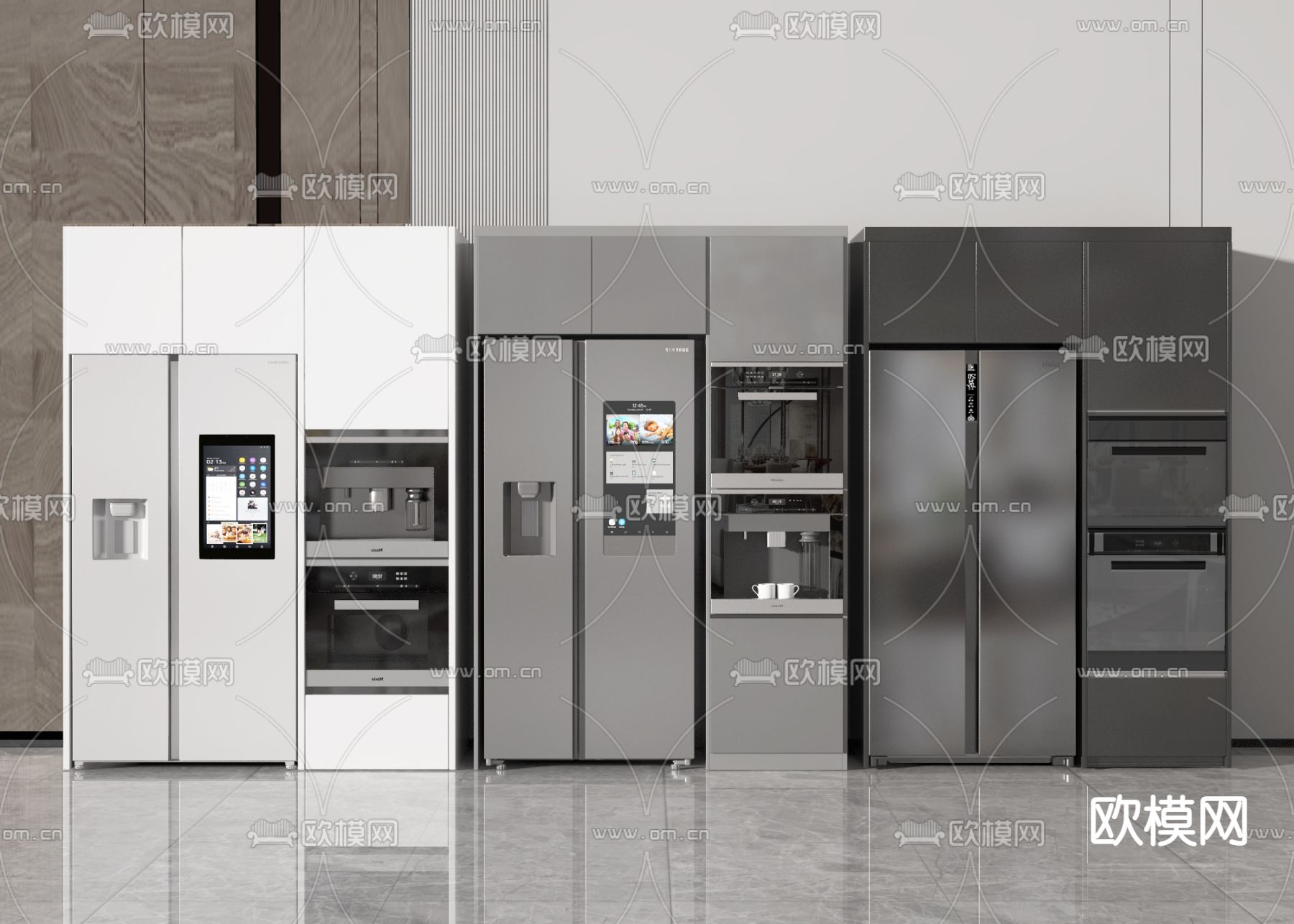 冰箱 烤箱su模型下载（渲染图1）