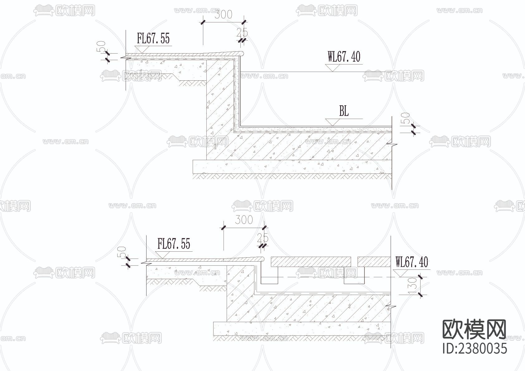水池CAD施工图下载（渲染图3）