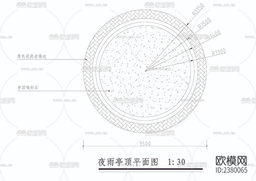 夜雨亭CAD施工圖下載(渲染圖1)