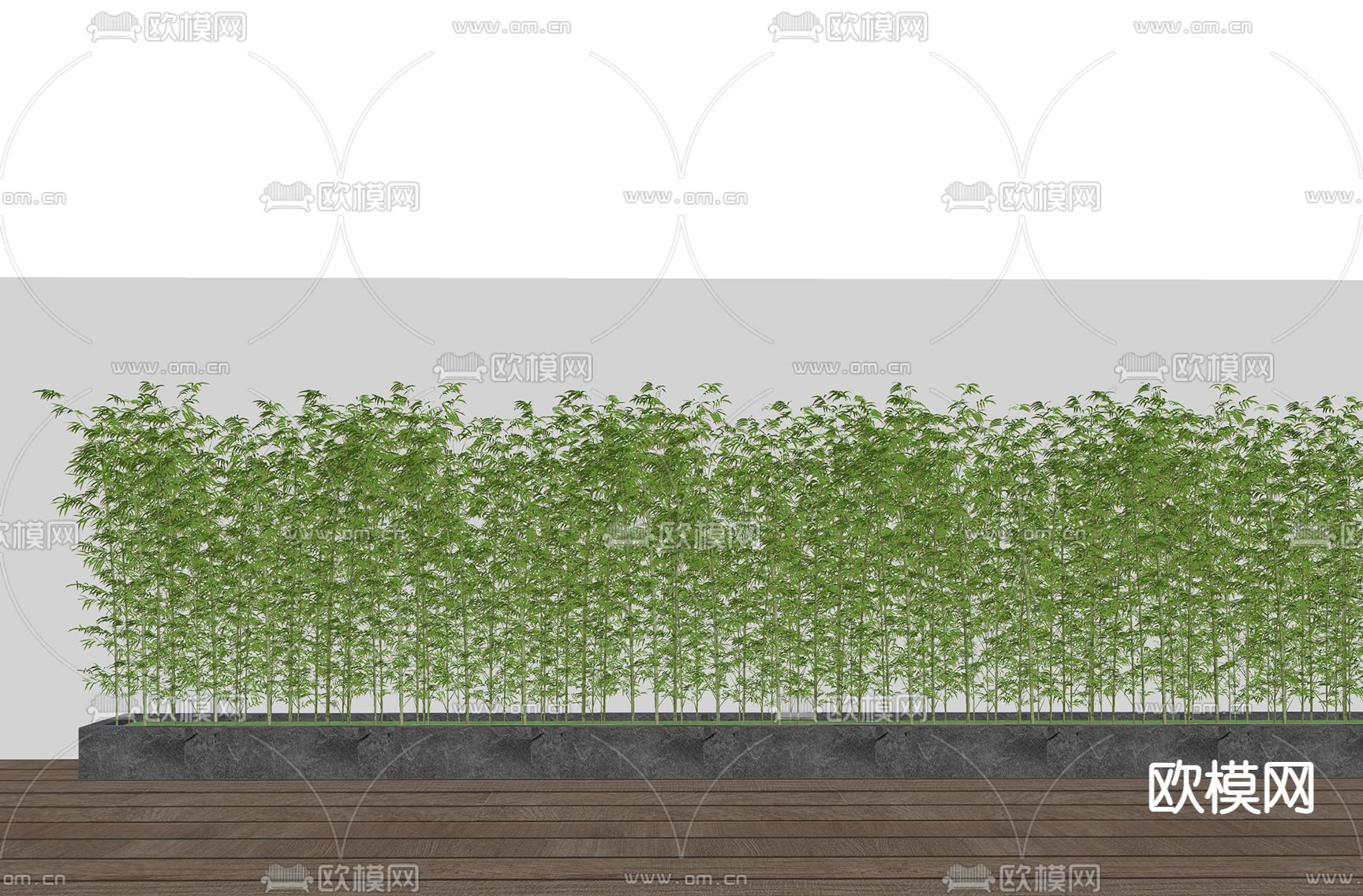 新中式竹子su模型下载