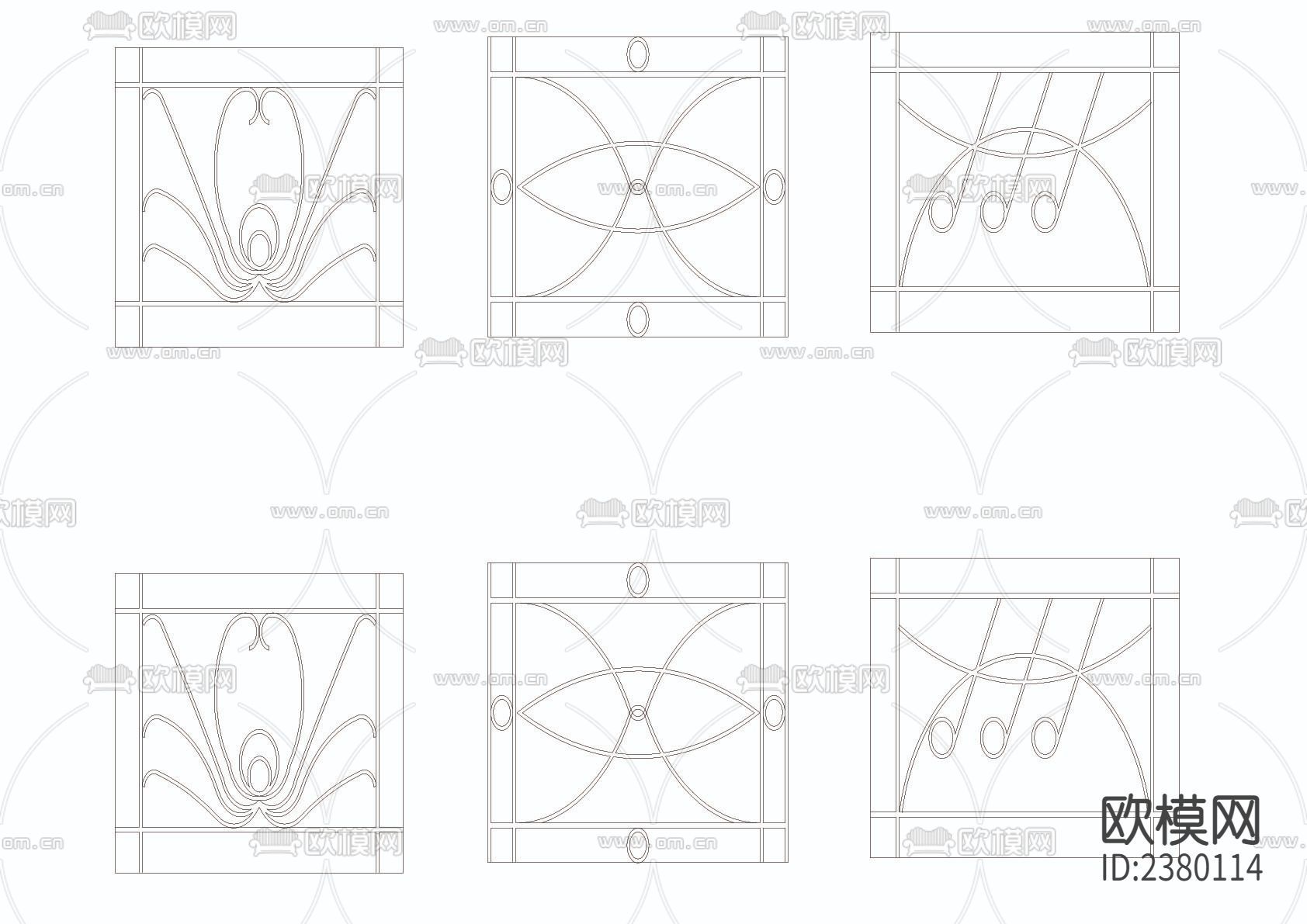 N种栏杆立面节点大样下载（渲染图3）