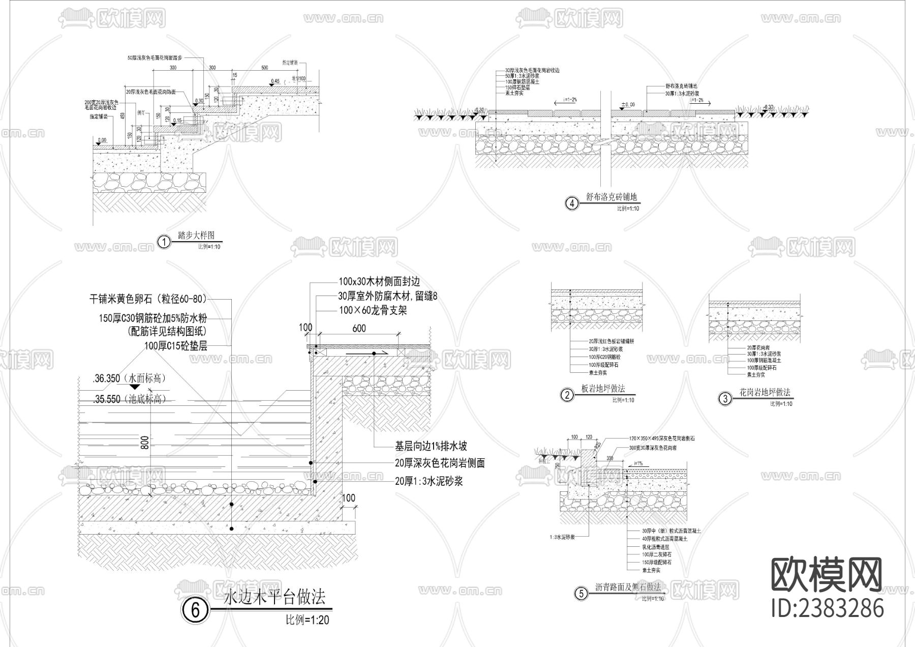 各种基础做法CAD施工图下载（渲染图1）