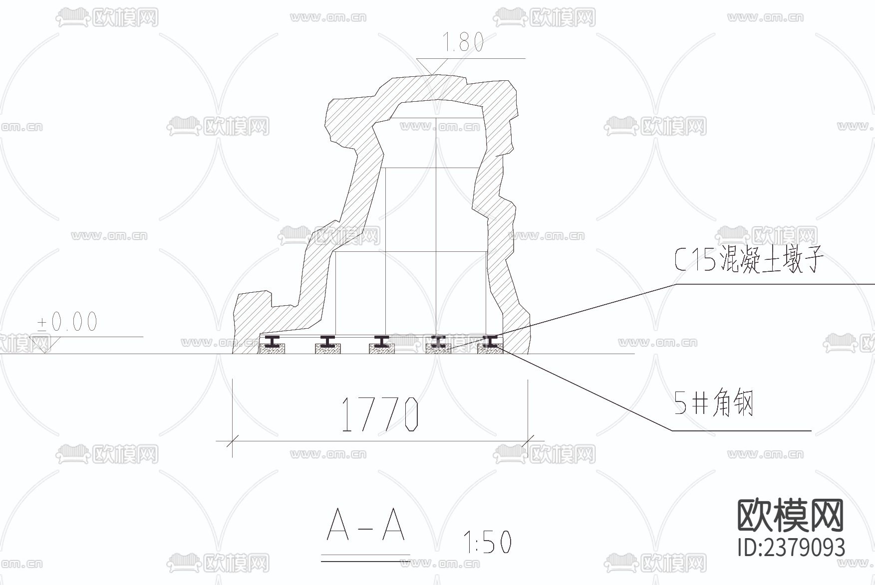 塑石假山节点大样下载（渲染图3）