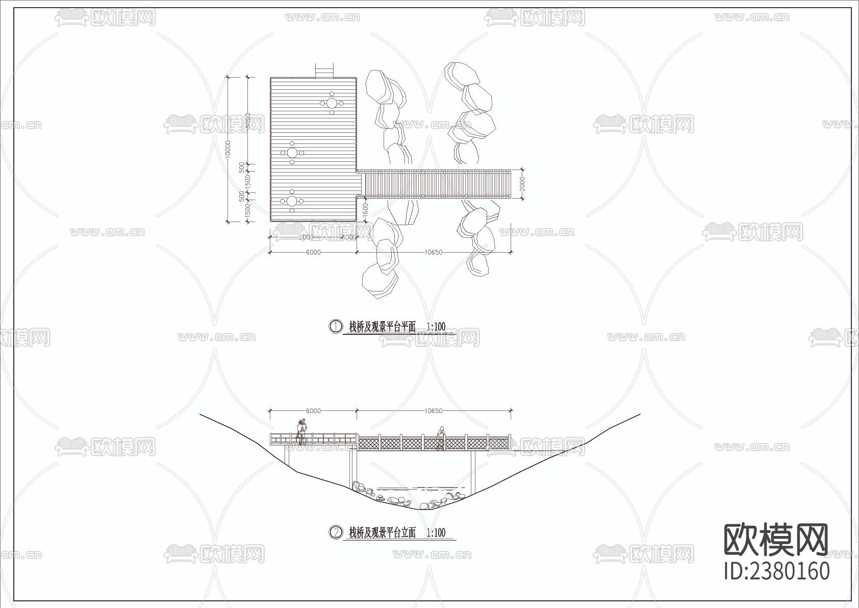 栈桥及观景平台节点大样下载（渲染图1）