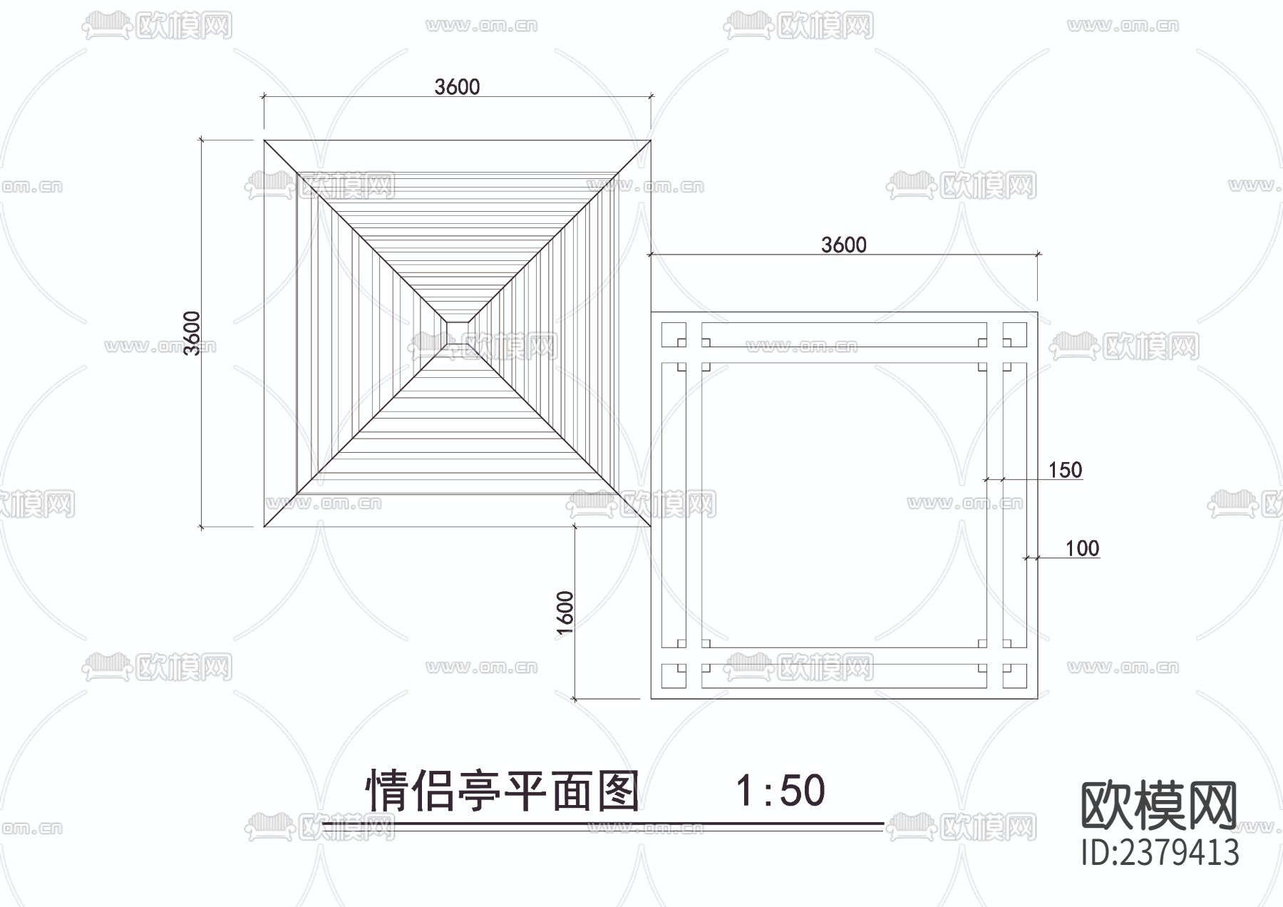 情侣亭CAD节点大样下载（渲染图1）