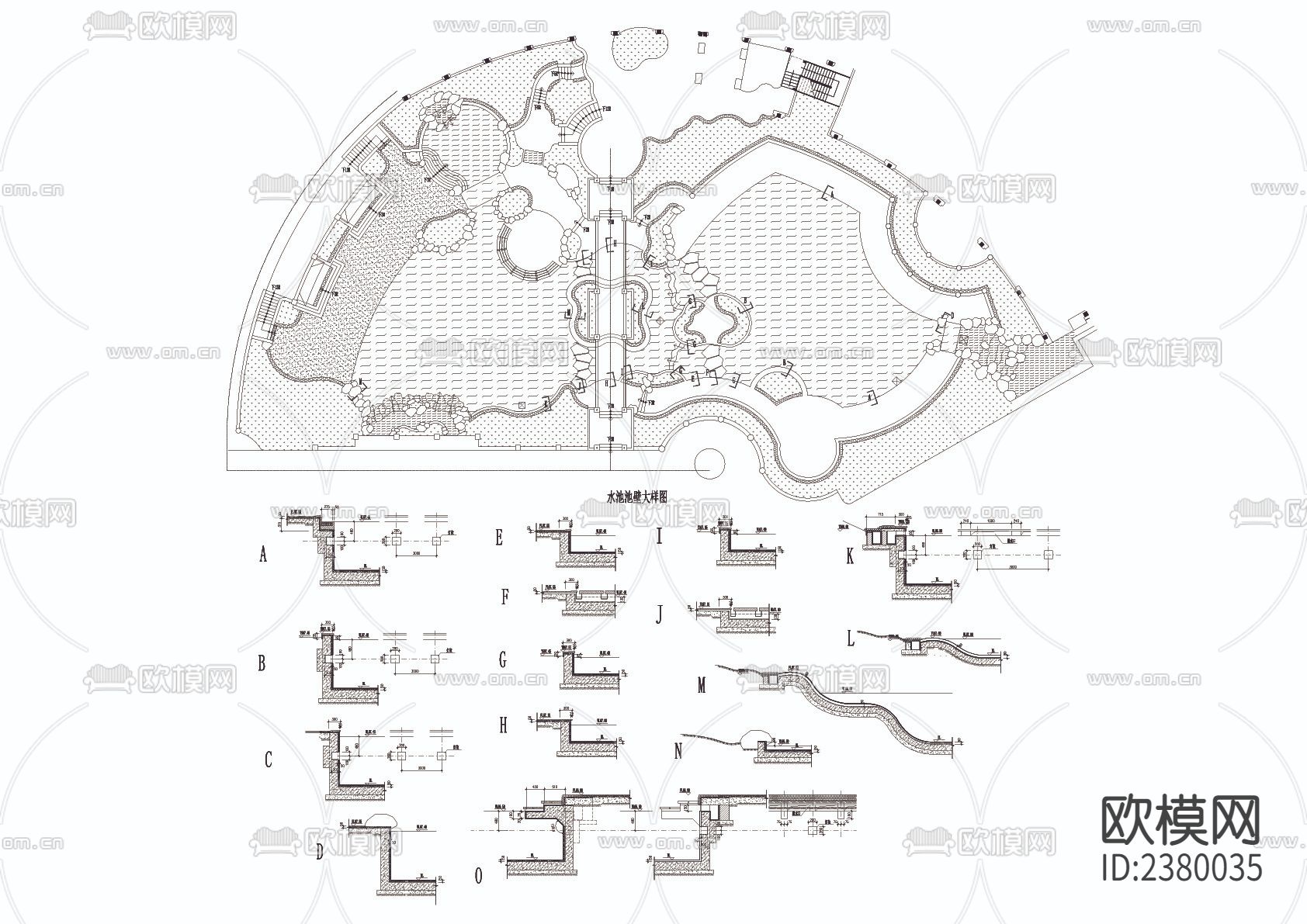 水池CAD施工图下载（渲染图1）
