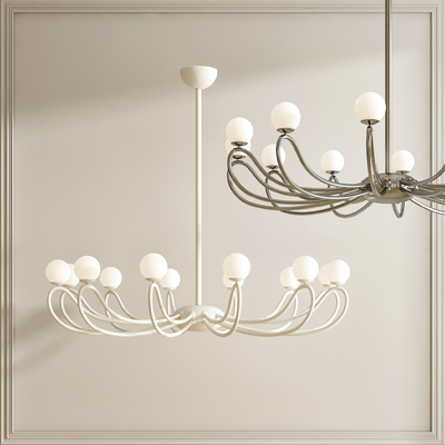 现代多头吊灯su模型