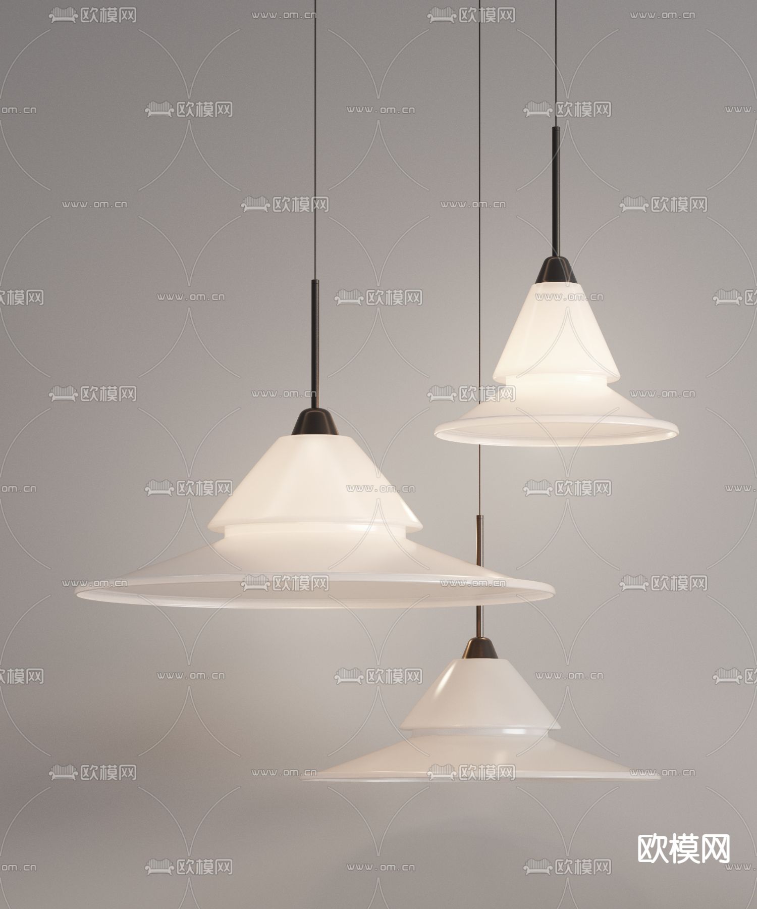 Flos圆形小吊灯3d模型下载