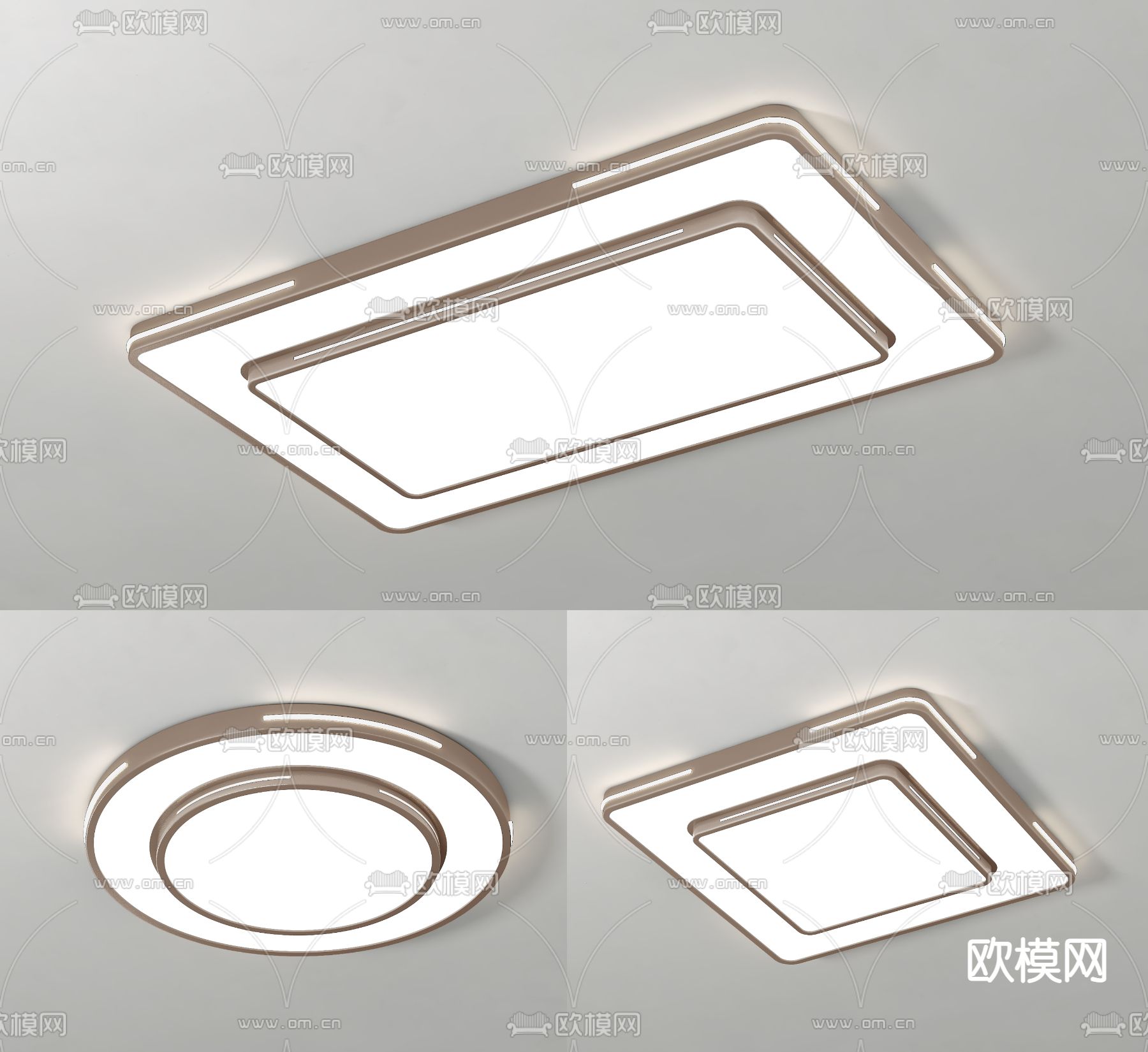 时尚吸顶灯3d模型下载