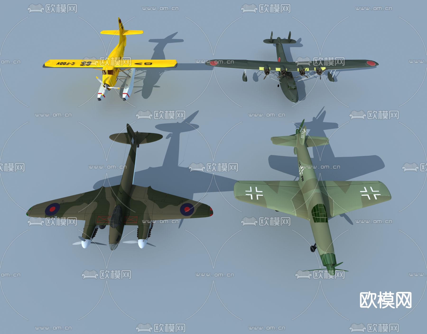 现代军事飞机su模型下载（渲染图1）
