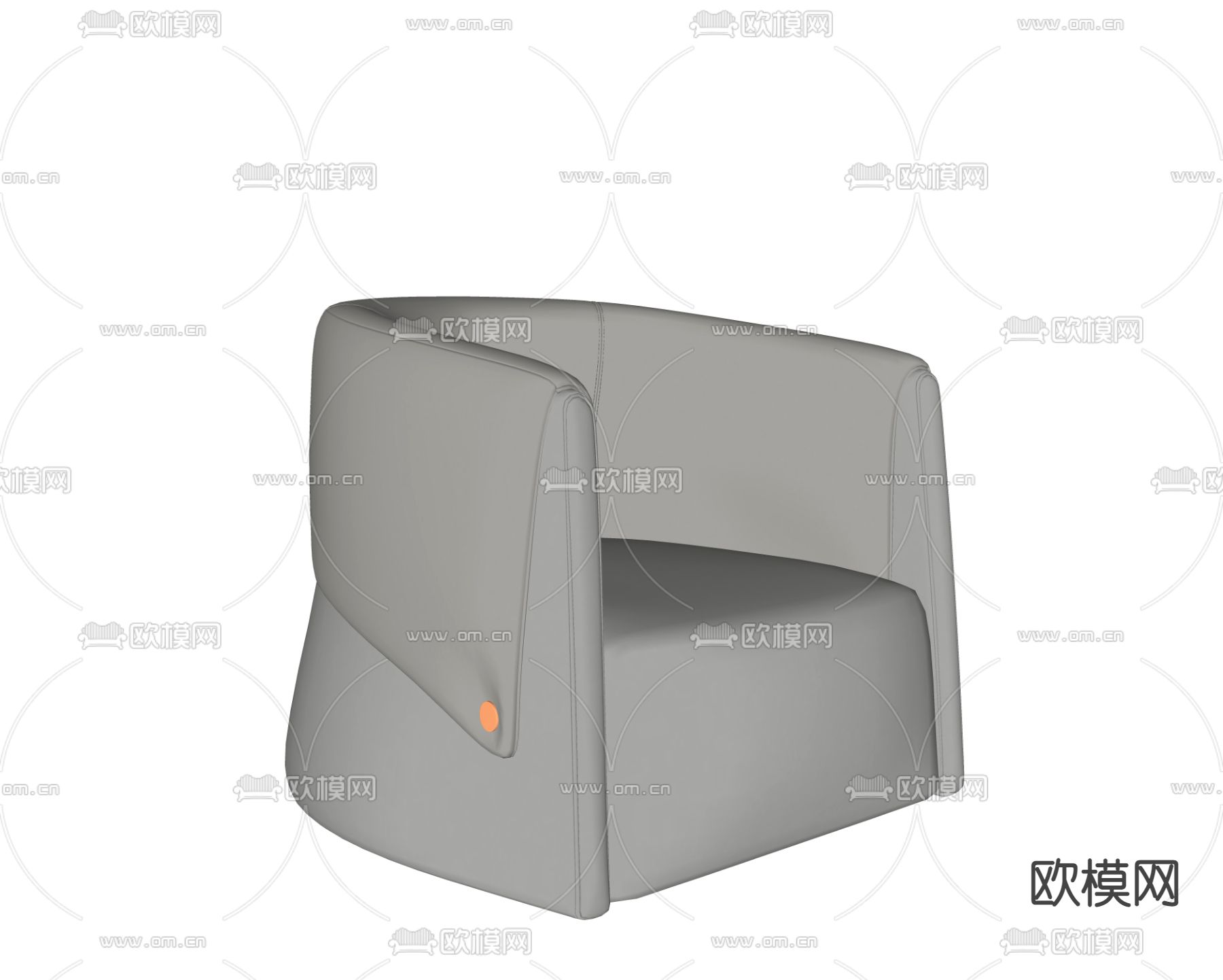 现代单人沙发su模型下载（渲染图2）