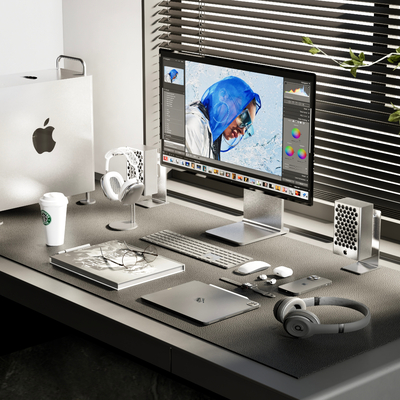  苹果电脑 台式电脑su模型 