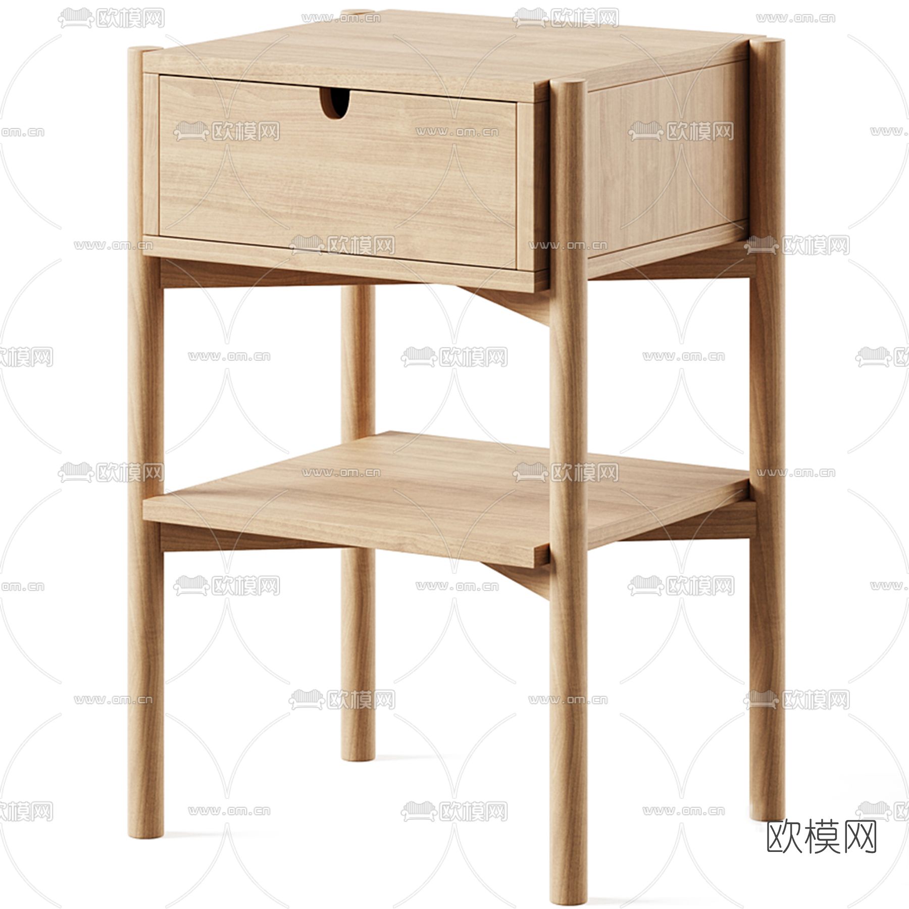 北欧床头柜3d模型下载