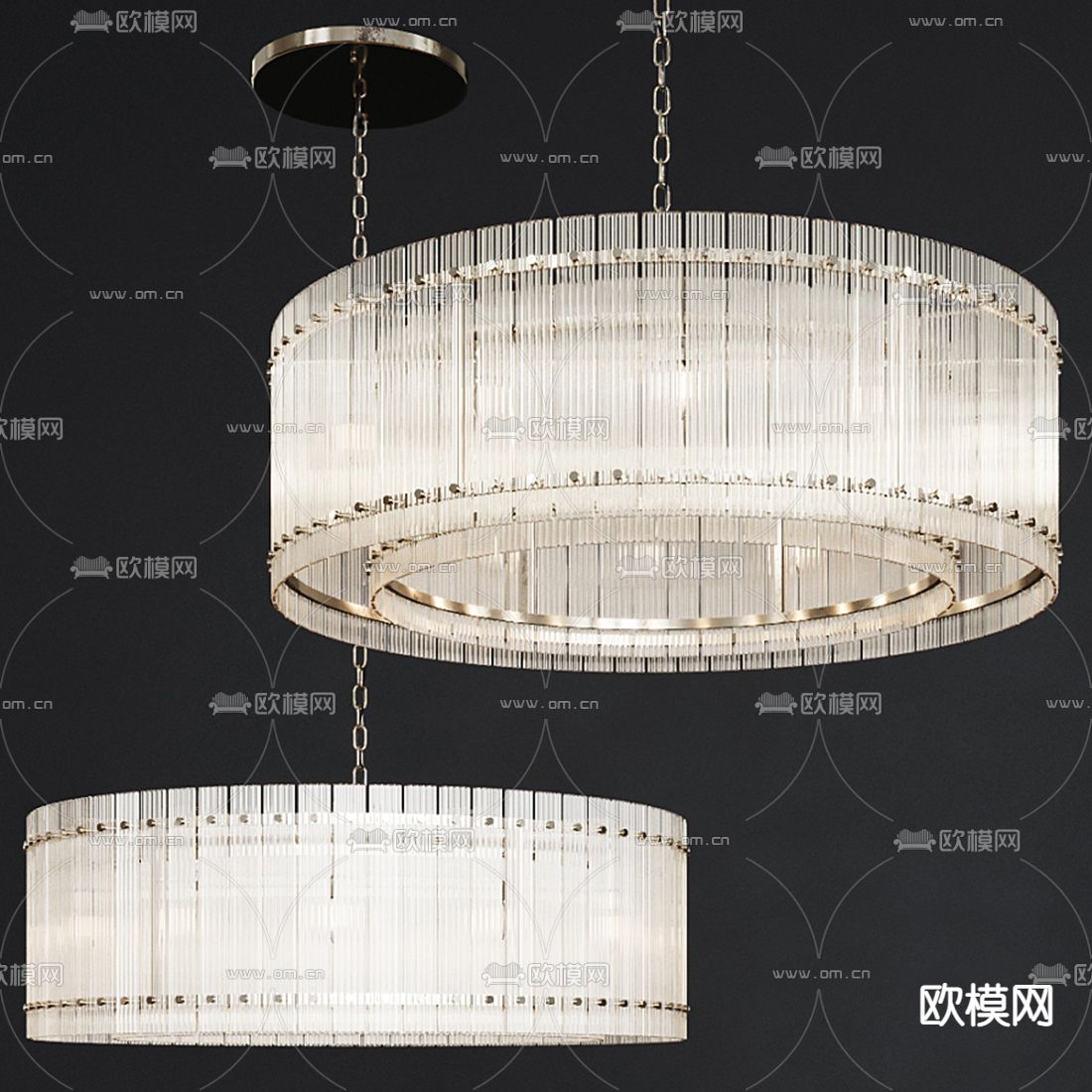 水晶吊灯 大堂灯3d模型下载_ID12213583_3dmax免费模型-欧模网