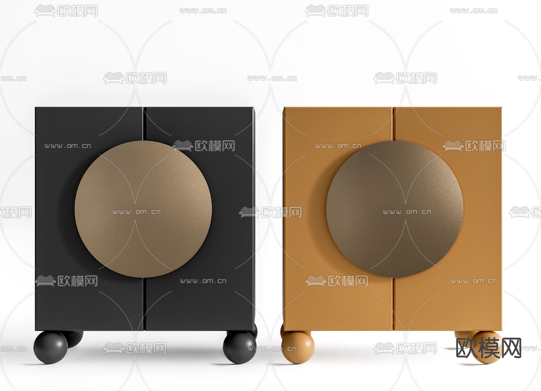 现代床头柜su模型