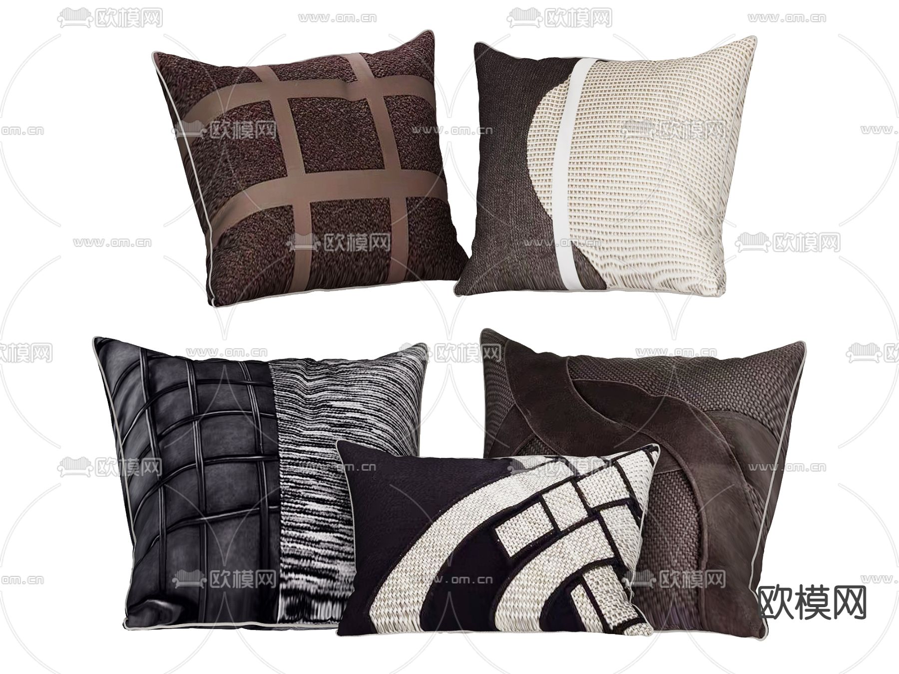 现代抱枕 靠枕3d模型下载