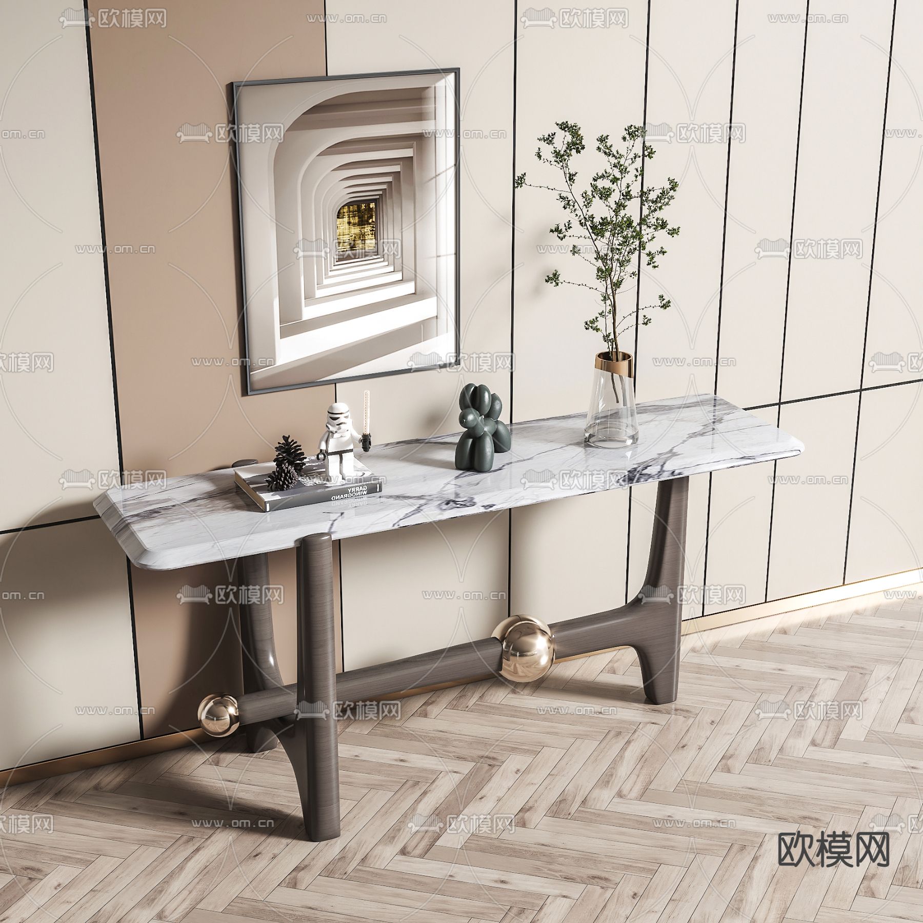 端景台 条案3d模型下载