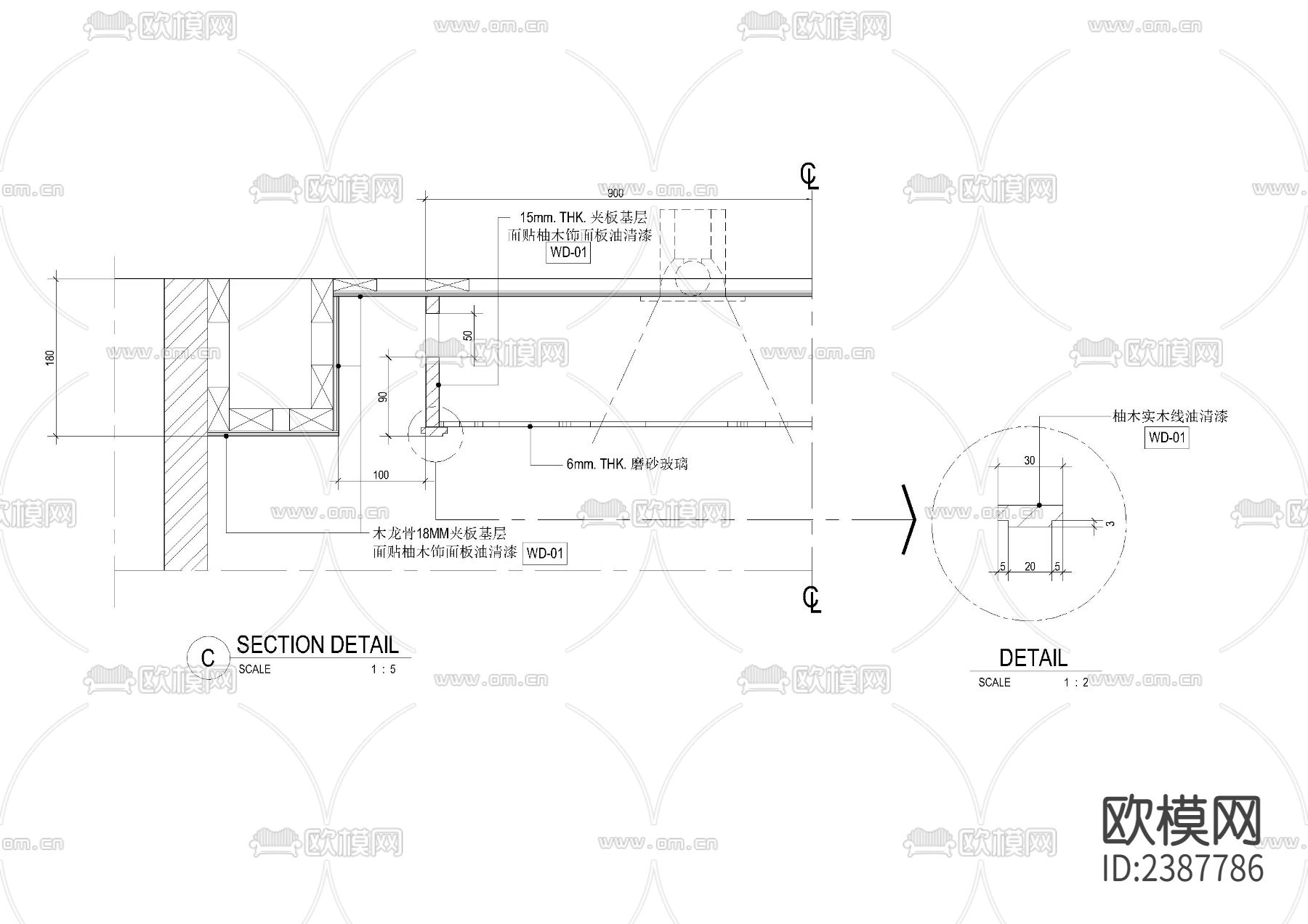 电梯骄厢CAD节点大样下载（渲染图3）